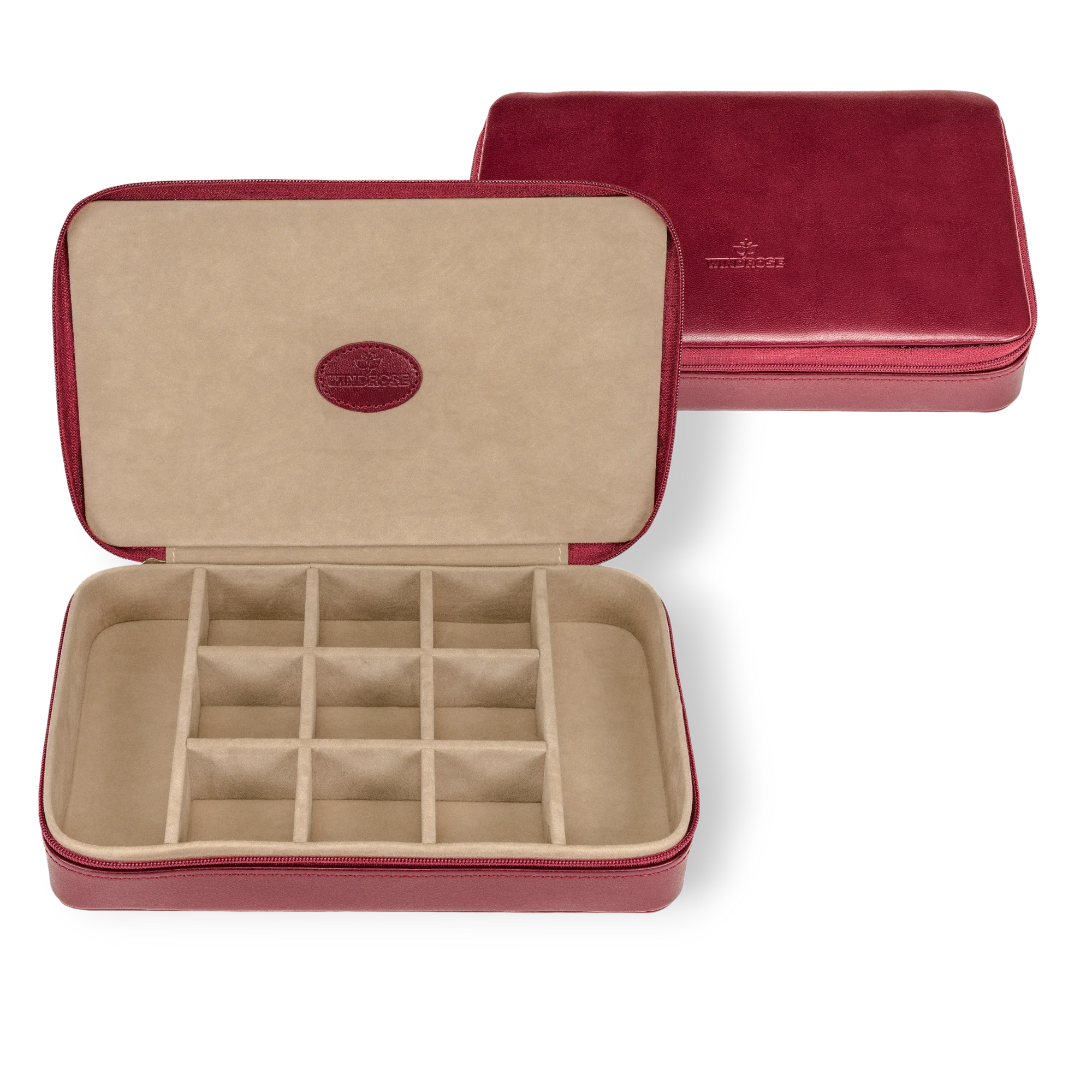 Charmbox für die Reise Merino / rot