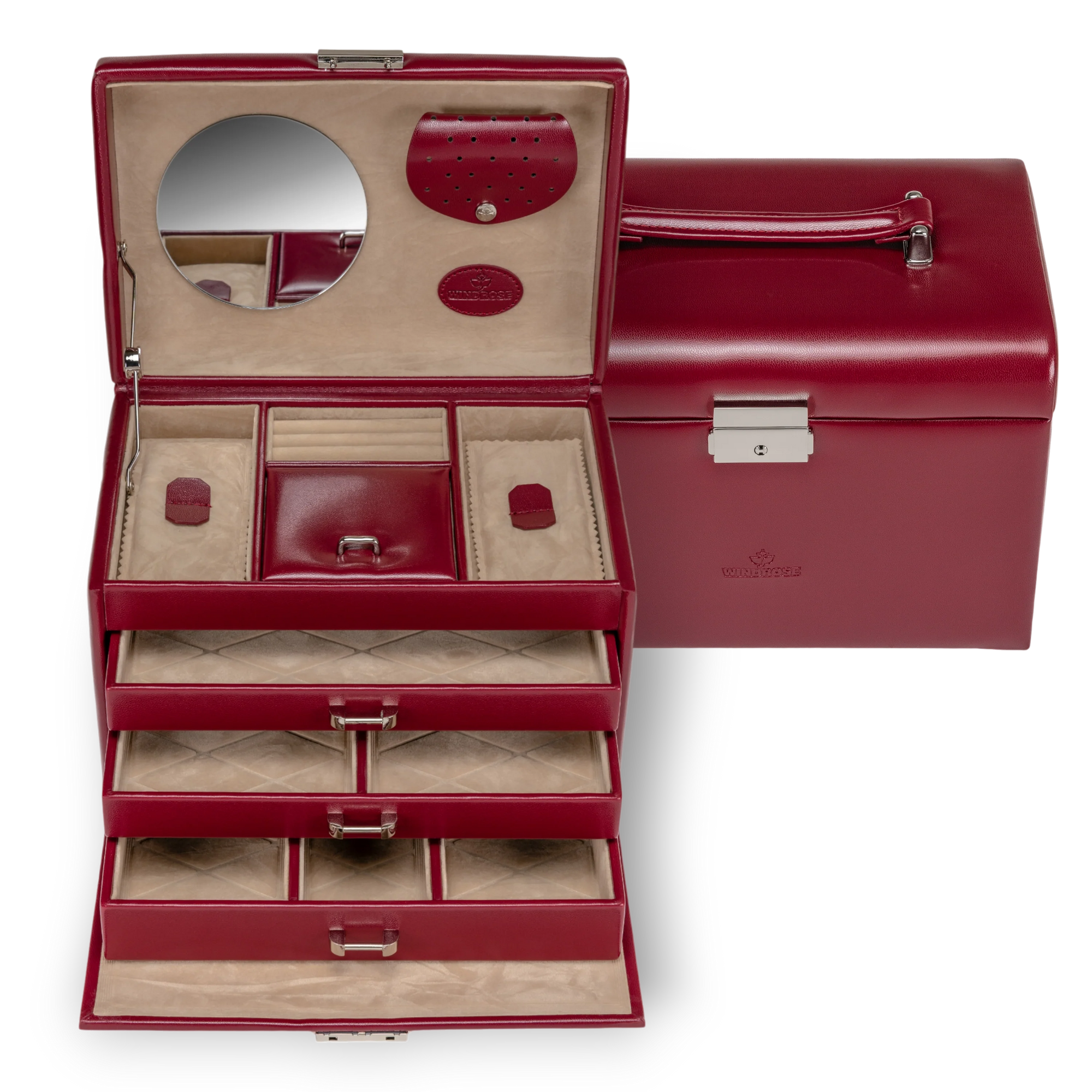Portagioie in merino / rosso