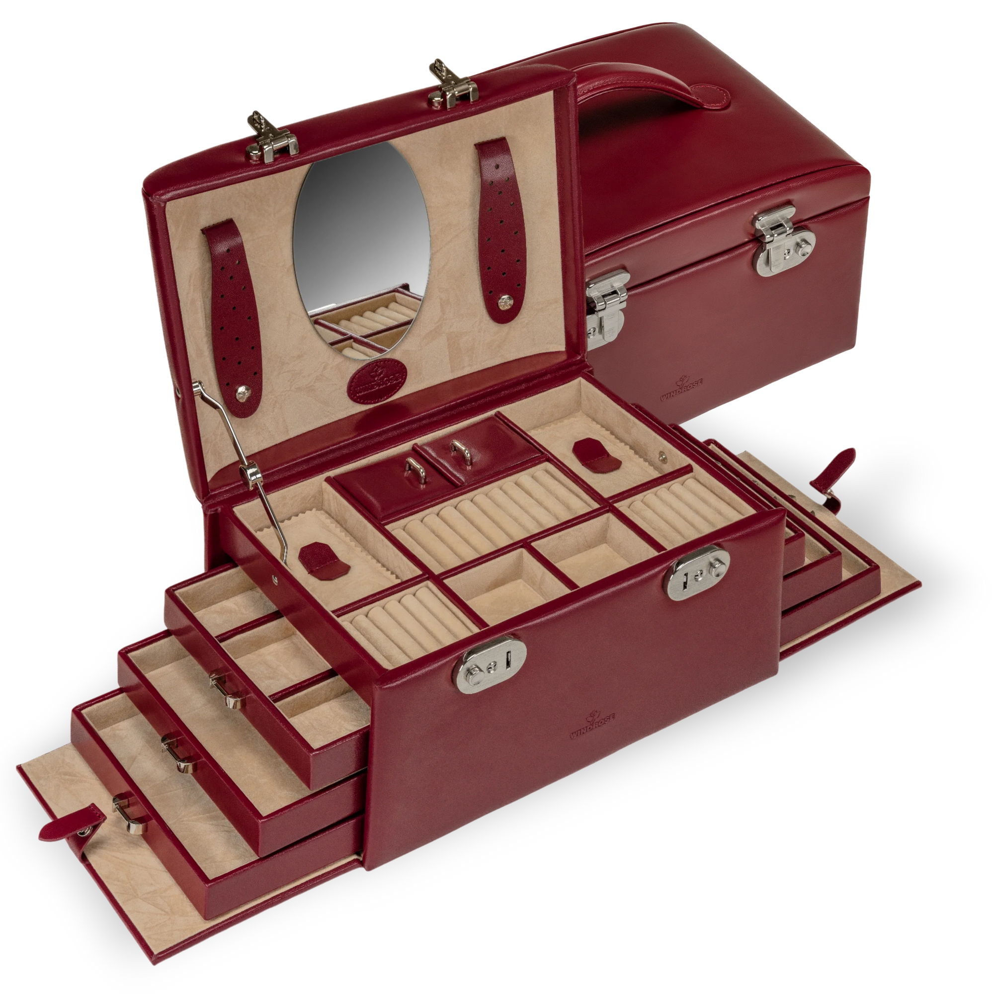 Coffret à bijoux Merino / rouge