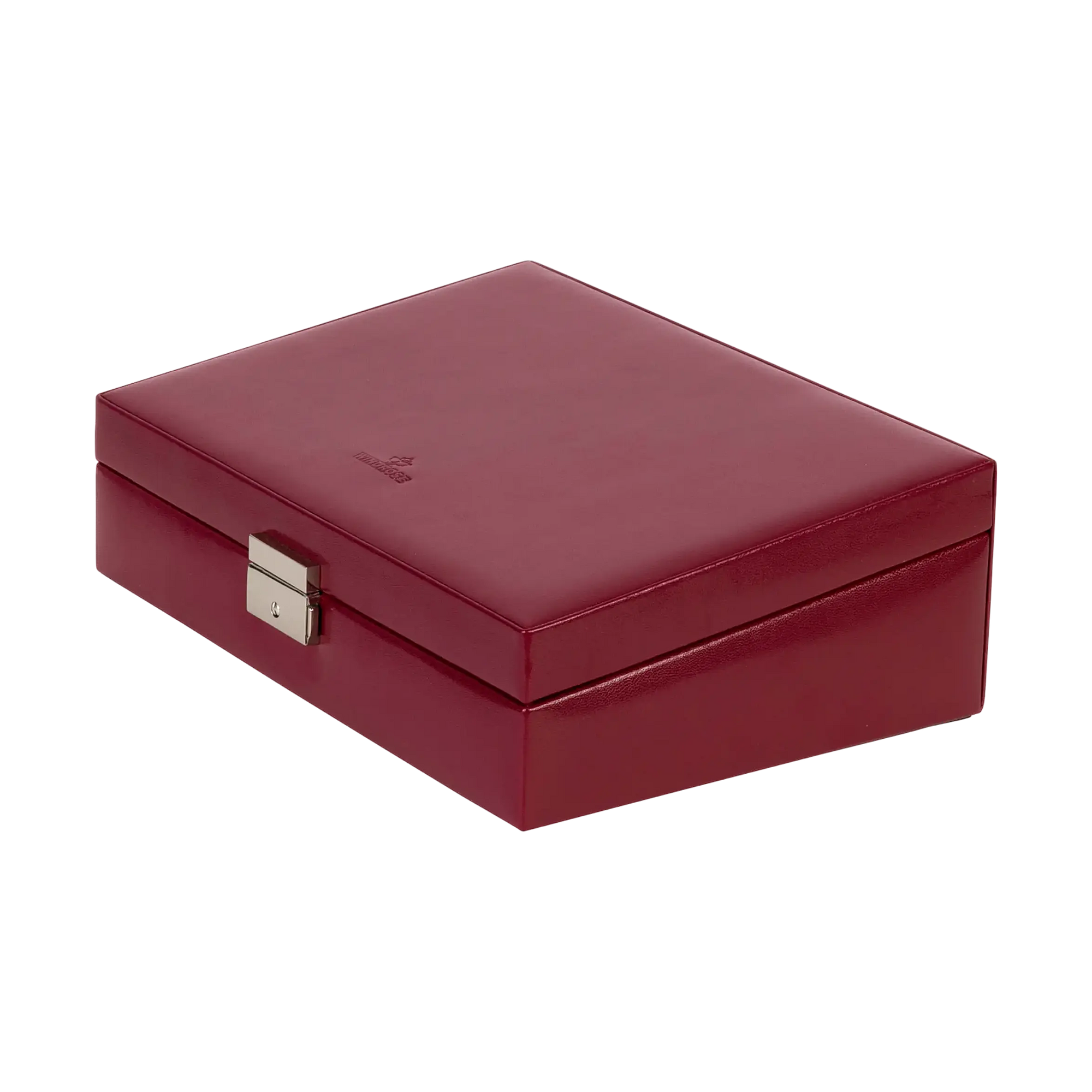 Scatola per gioielli in merino / rosso