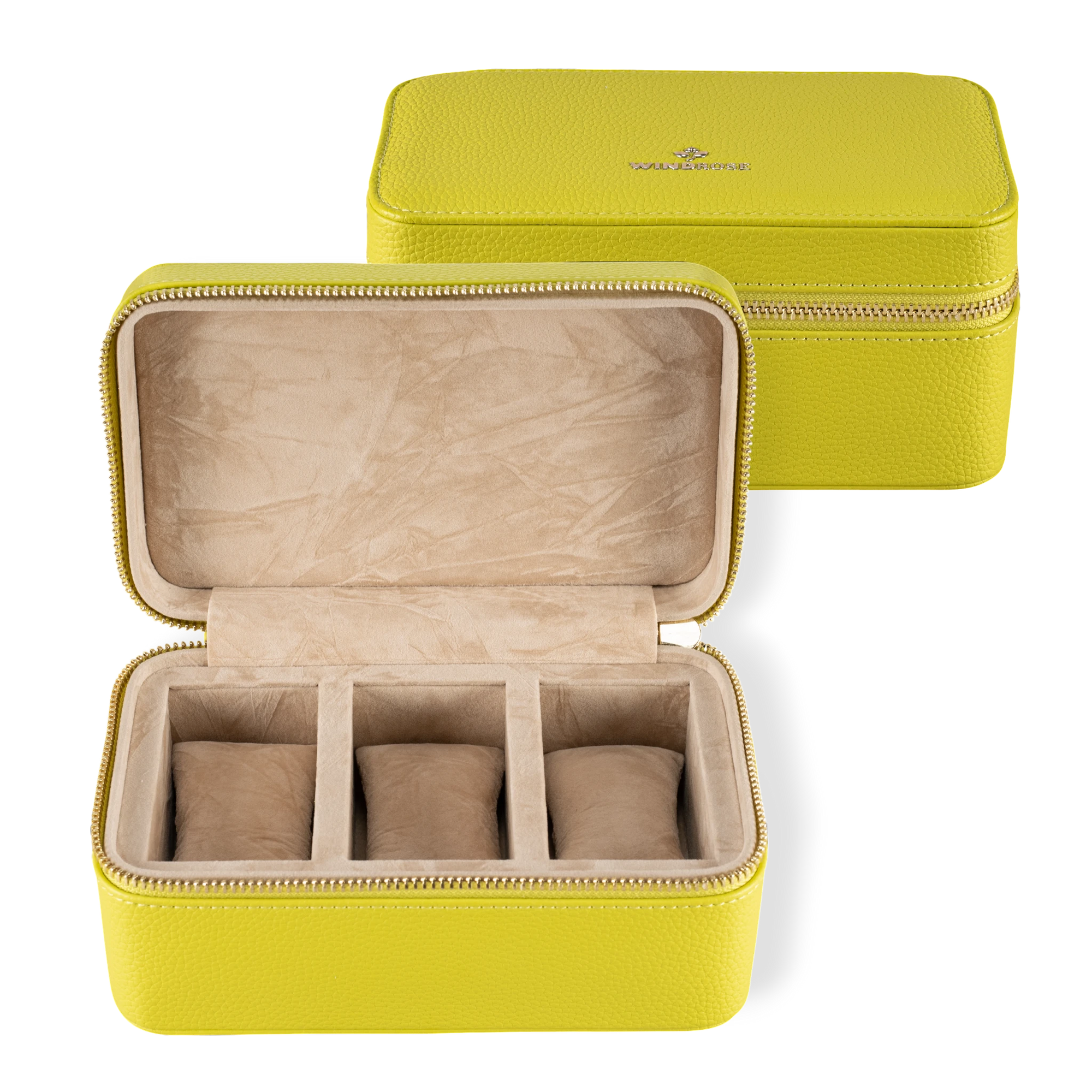 Étui à montres avec fermeture éclair Aurora / lime