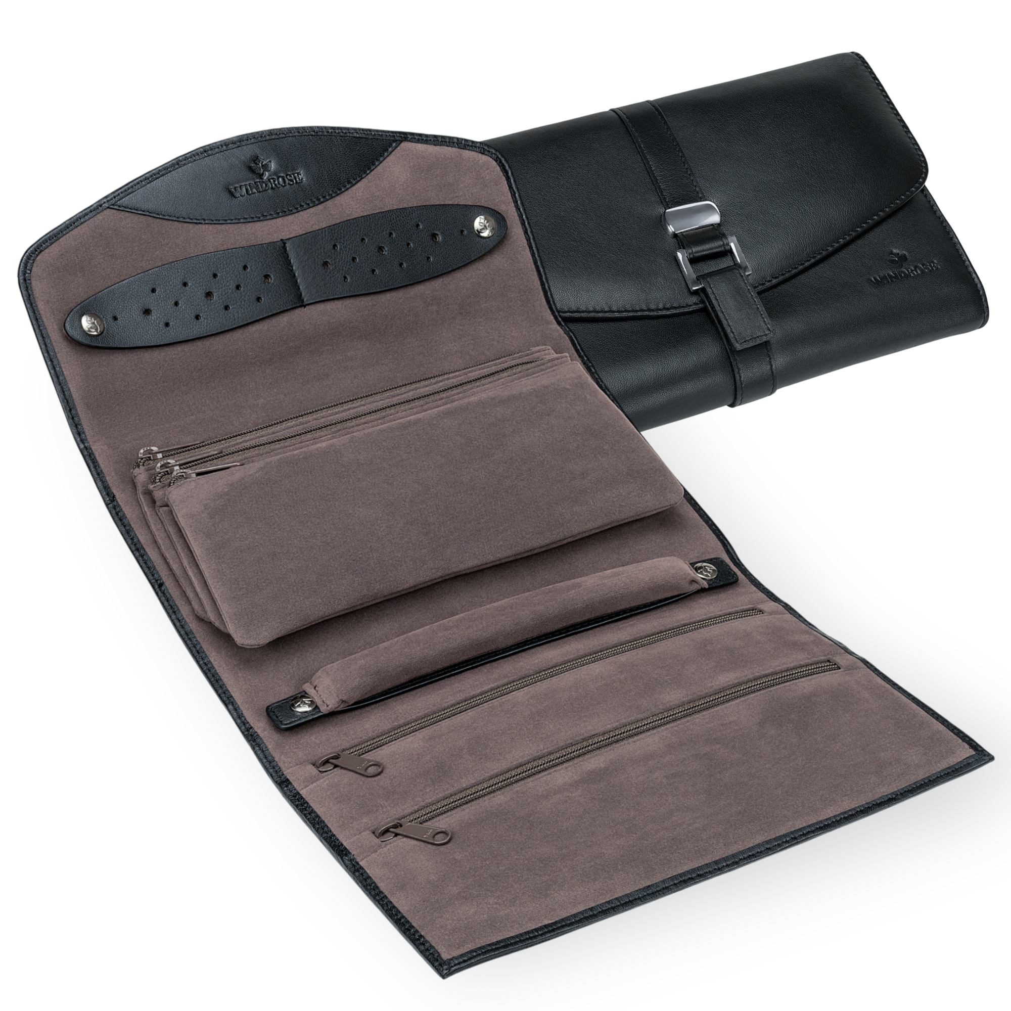 Schmucktasche XL Nappa / schwarz (Vollrindleder)