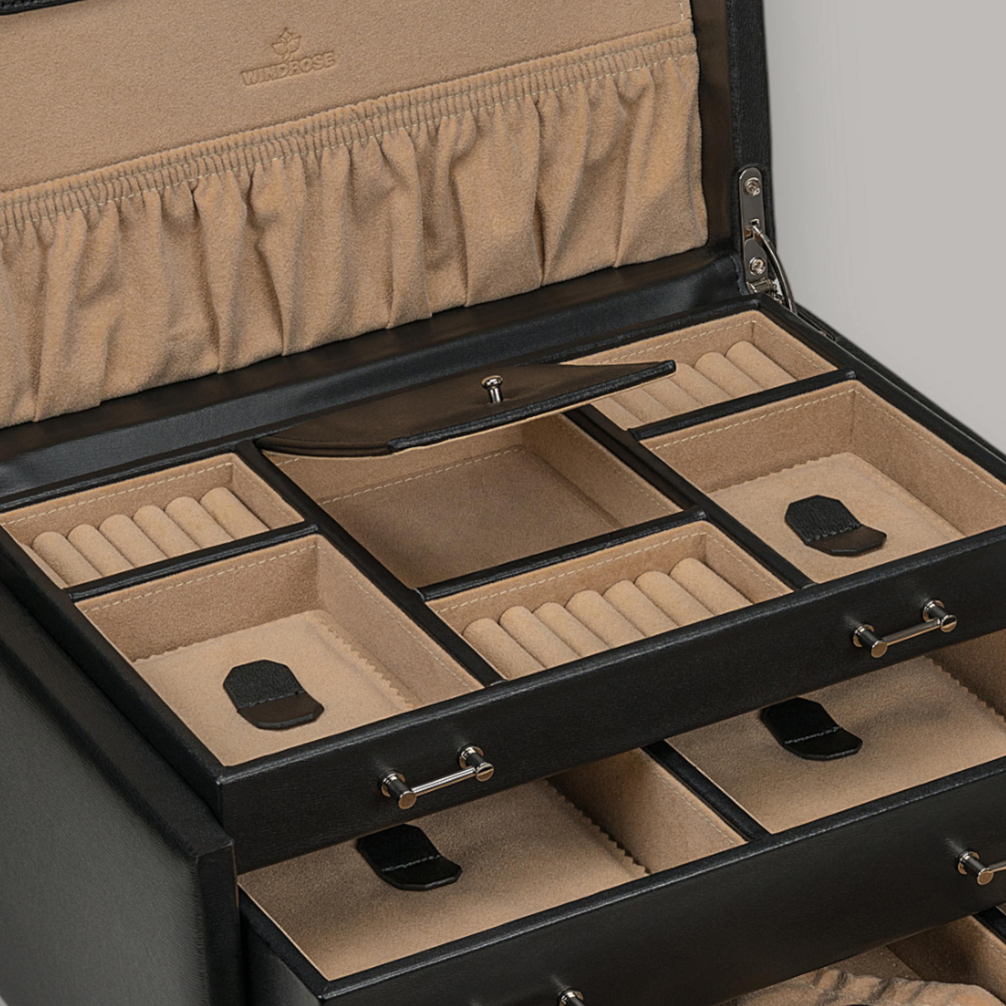 Coffret à bijoux/montres Ambiance / noir (cuir)