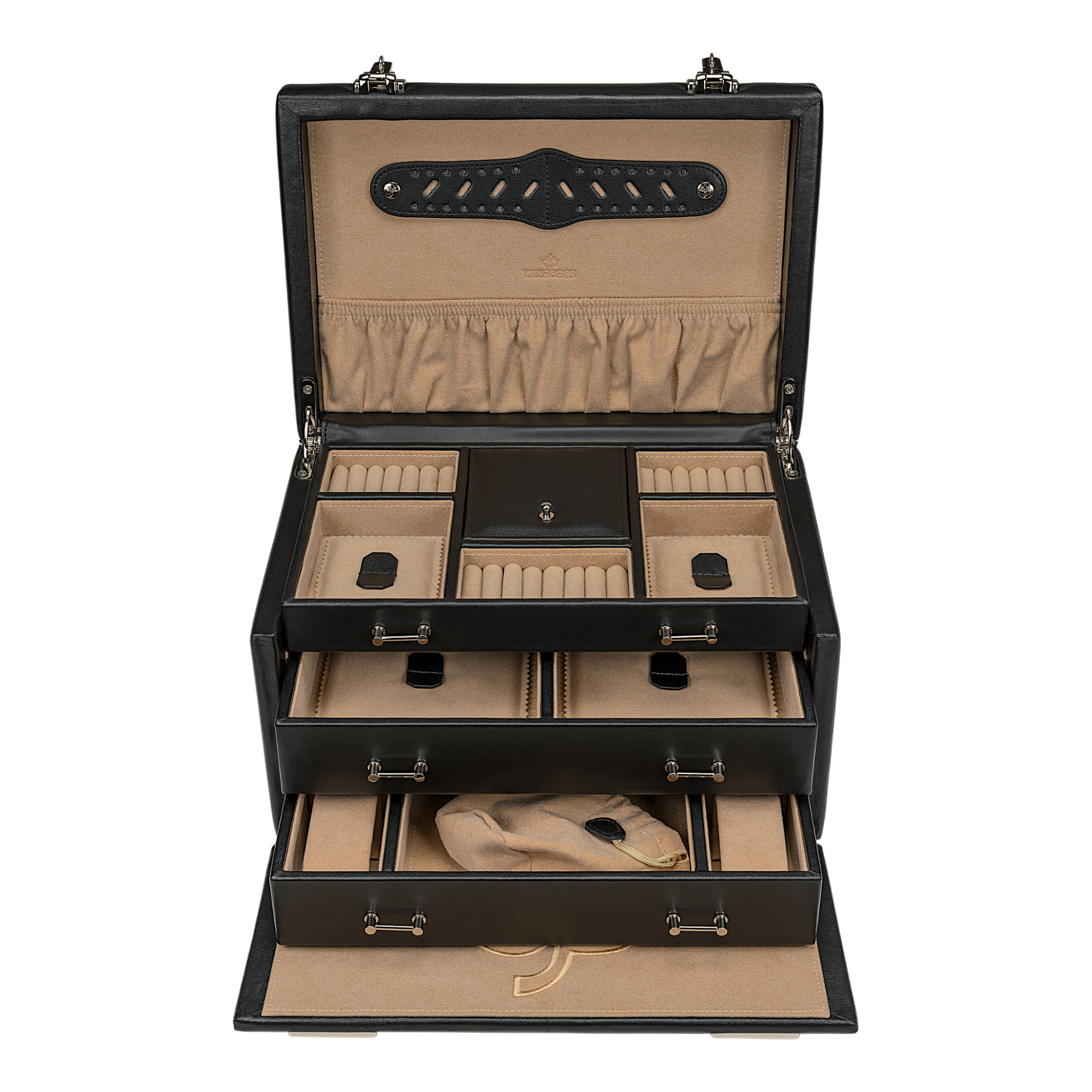 Coffret à bijoux/montres Ambiance / noir (cuir)