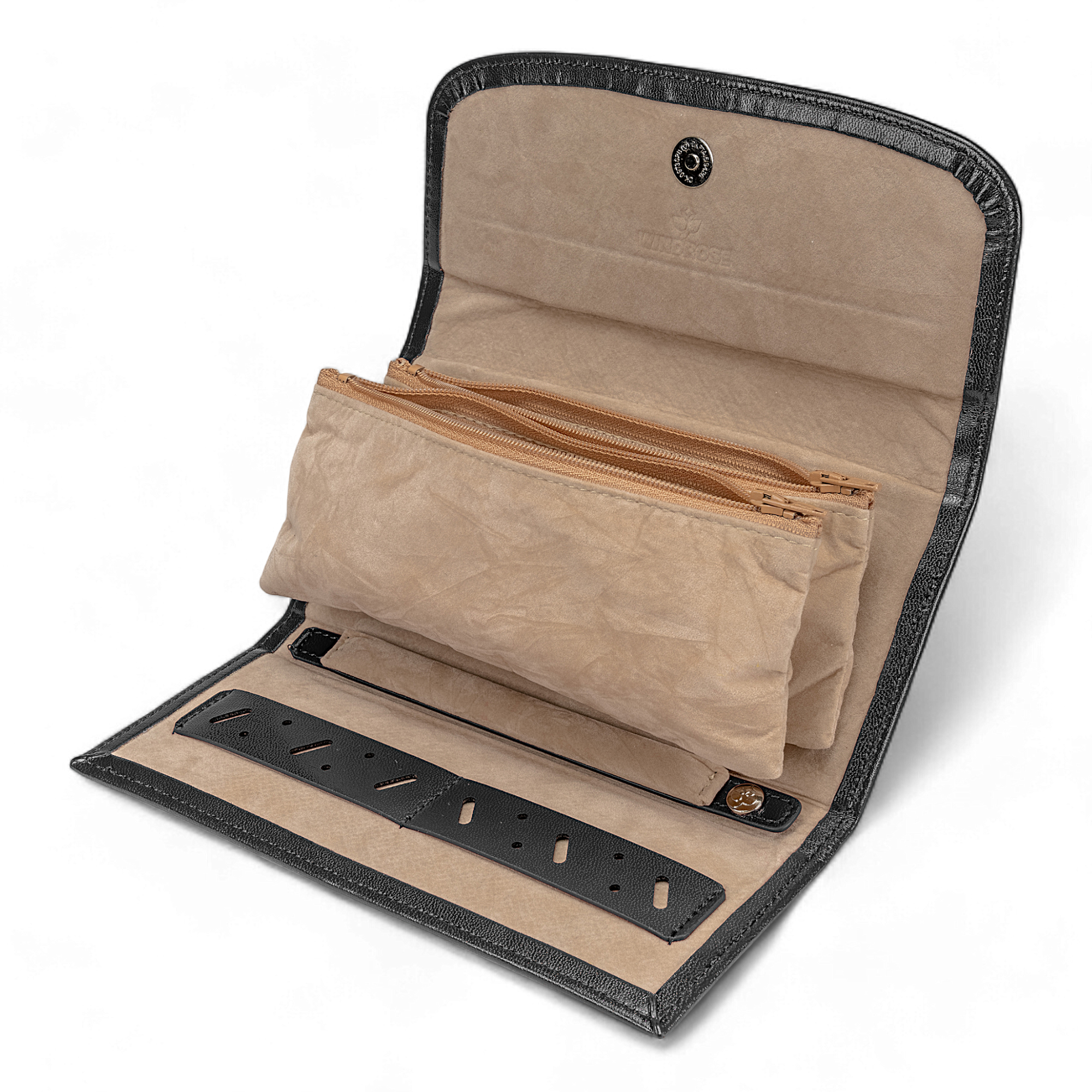 Borsa per gioielli in merino / nero