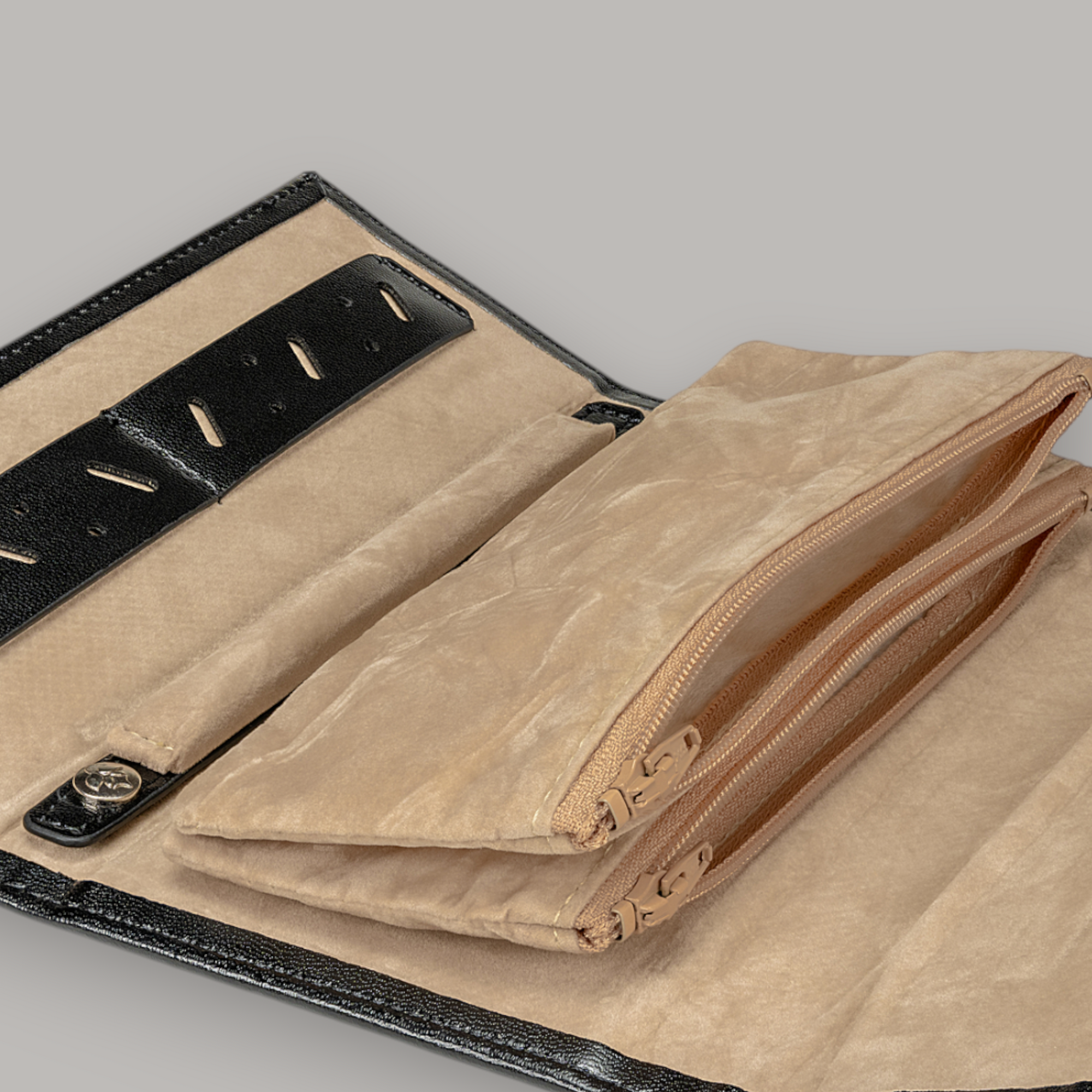 Borsa per gioielli in merino / nero