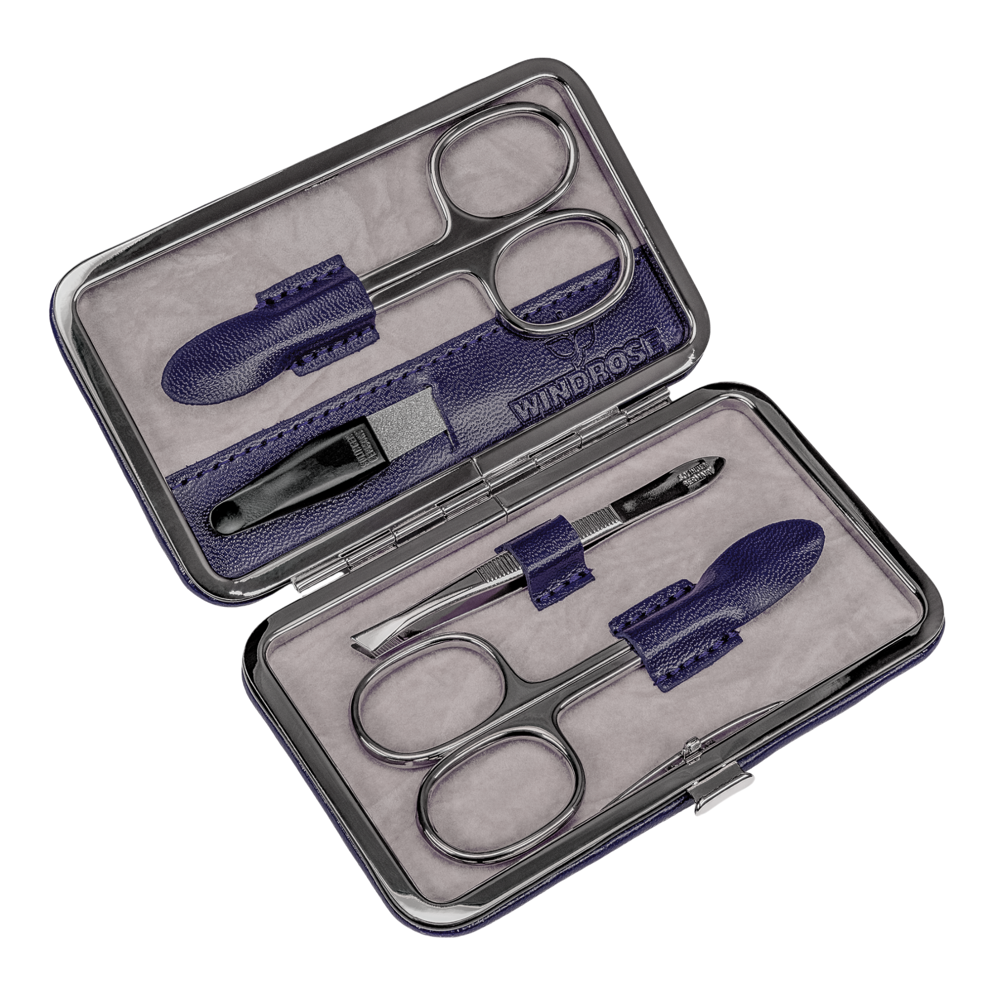 Astuccio per manicure da 4 pezzi Merino Moda / blu scuro