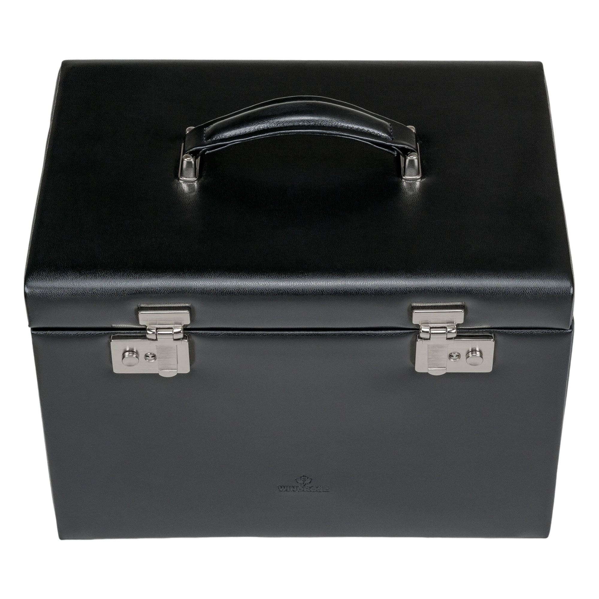 Coffret à bijoux/montres avec pochette à bijoux intégrée Merino / noir