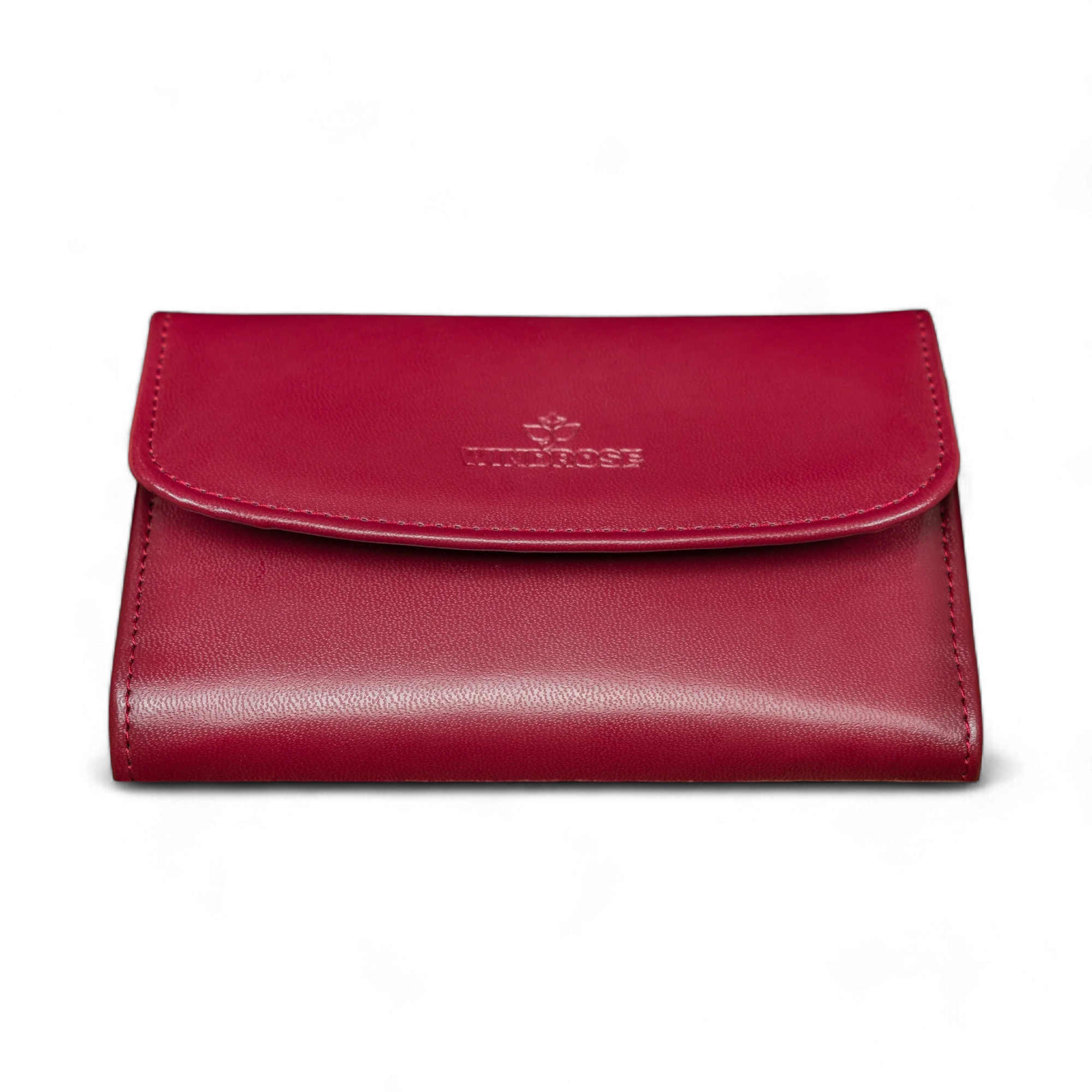 Schmuck-/Uhrenkoffer mit ingerierter Schmucktasche Merino / rot