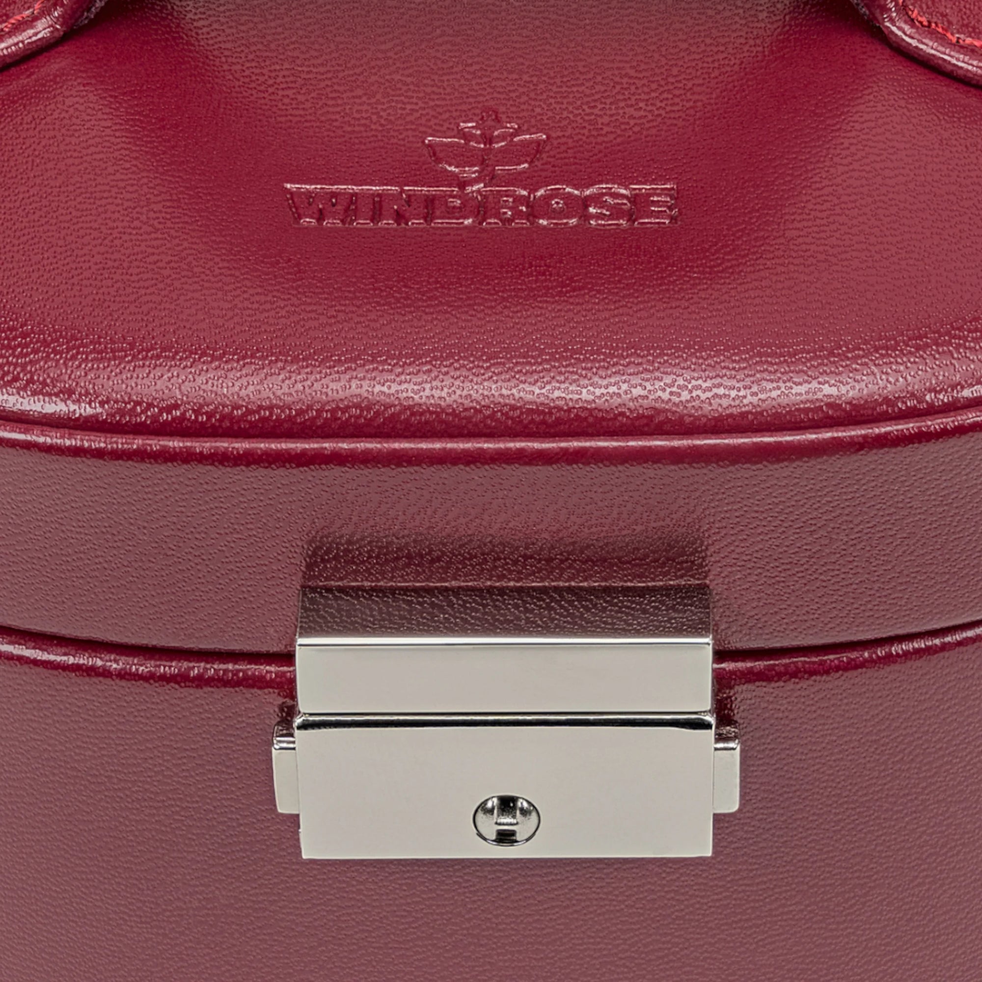 Piccolo portagioie con inserto (utilizzabile come custodia da viaggio separata) Merino / rosso