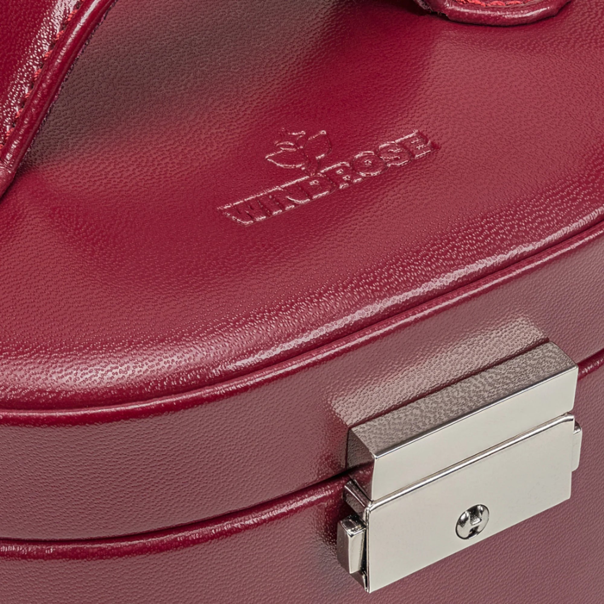 Piccolo portagioie con inserto (utilizzabile come custodia da viaggio separata) Merino / rosso