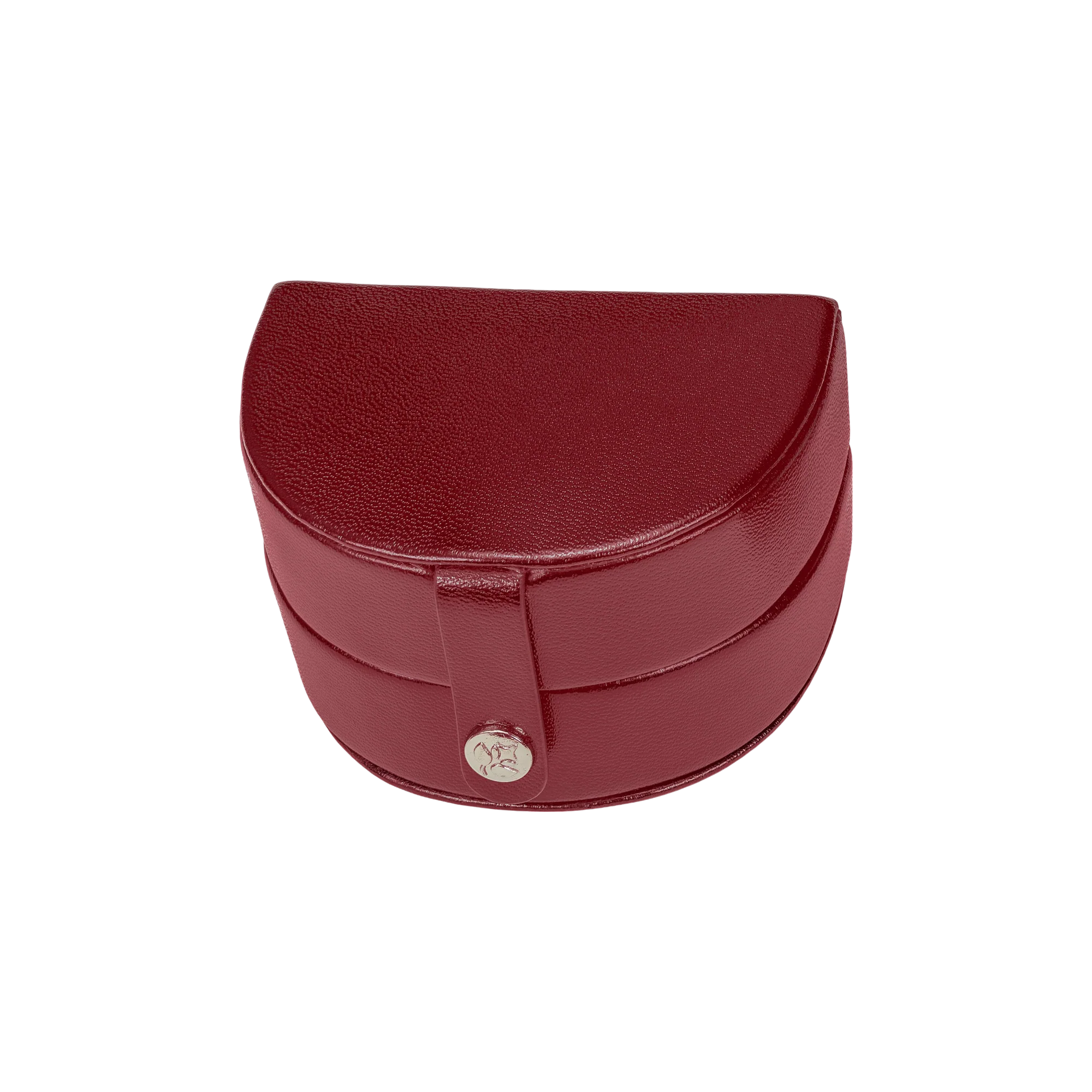 Piccolo portagioie con inserto (utilizzabile come custodia da viaggio separata) Merino / rosso