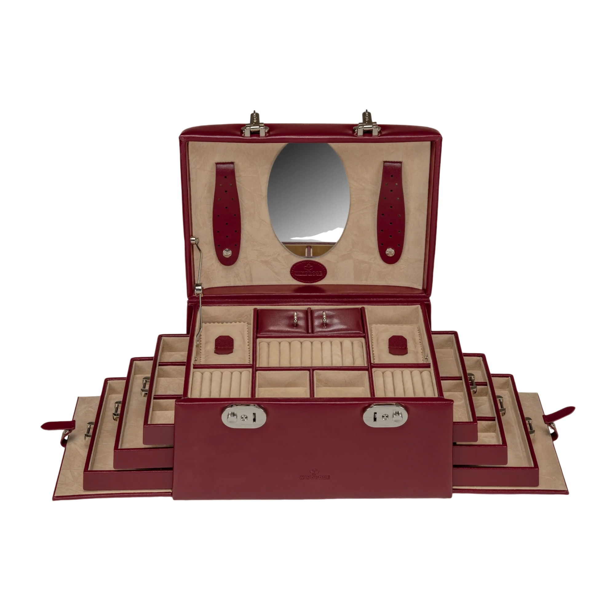 Coffret à bijoux Merino / rouge