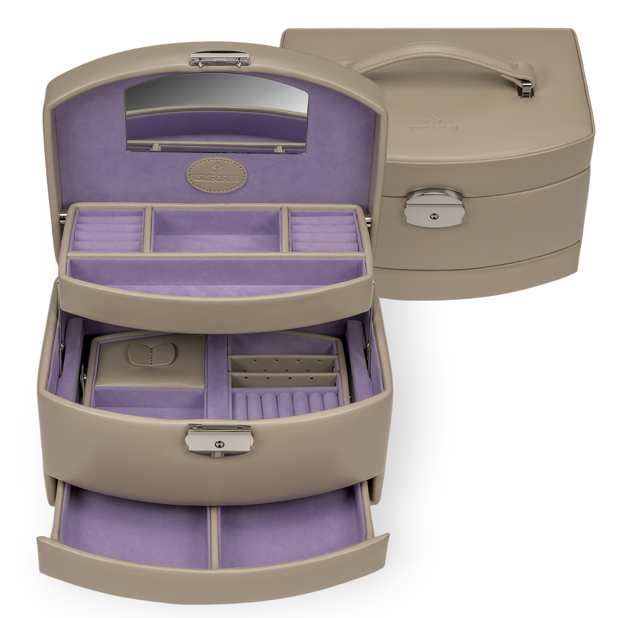 Portagioie automatico con inserto da viaggio Merino Moda / beige