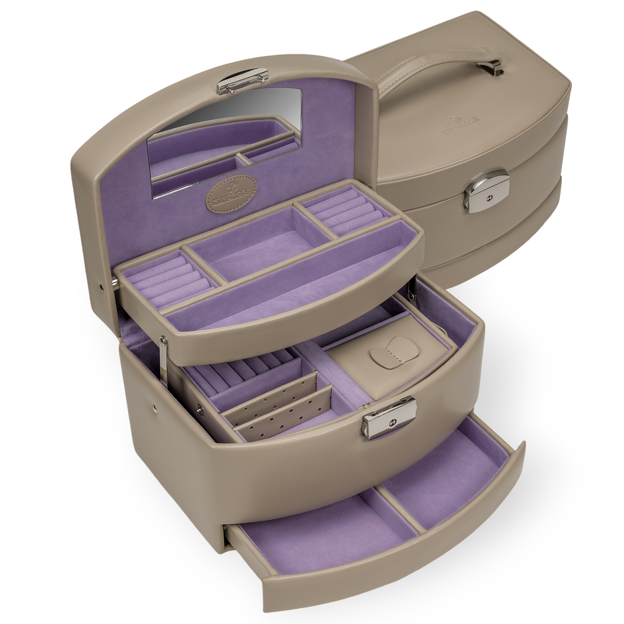 Portagioie automatico con inserto da viaggio Merino Moda / beige