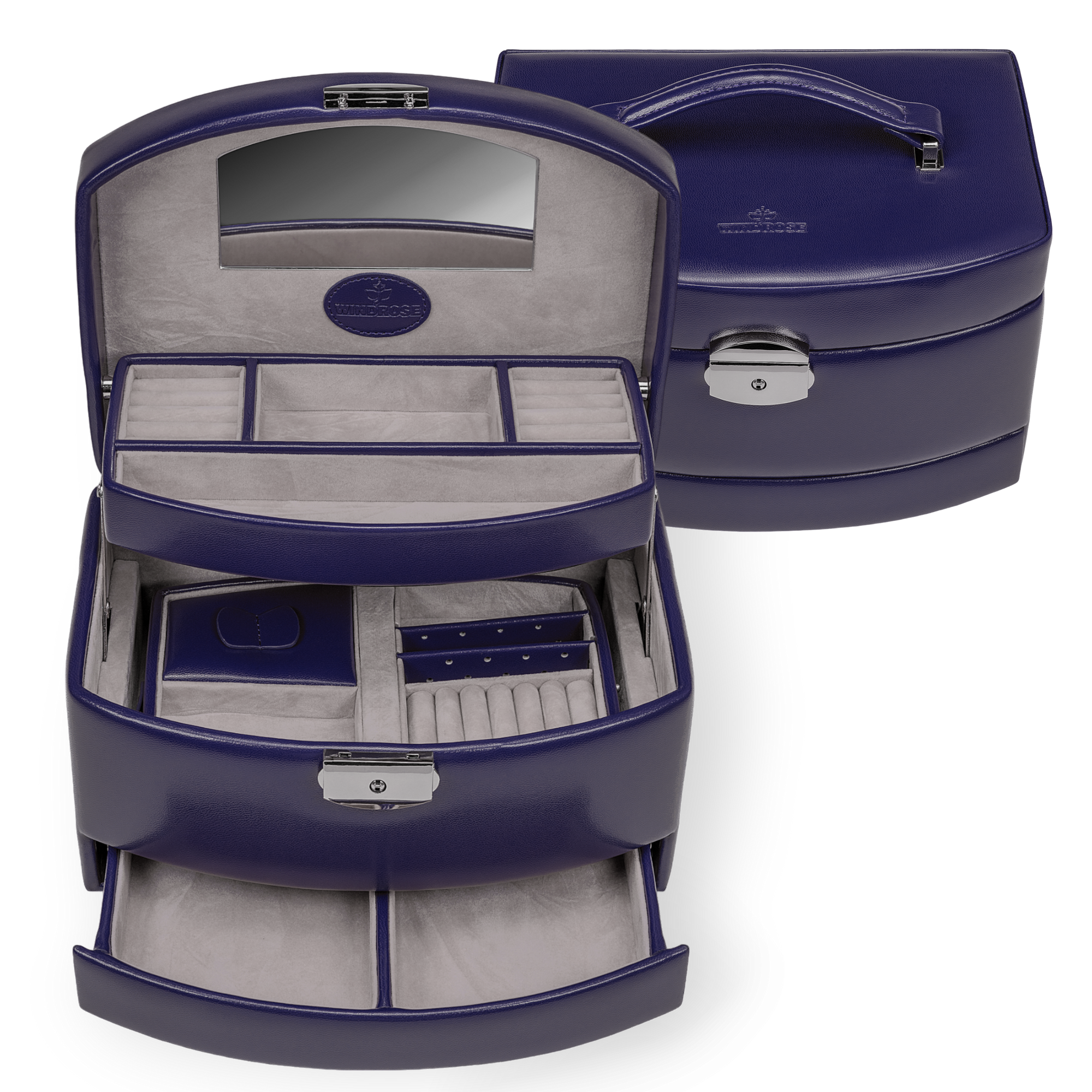 Portagioie automatico con inserto da viaggio Merino Moda / blu scuro