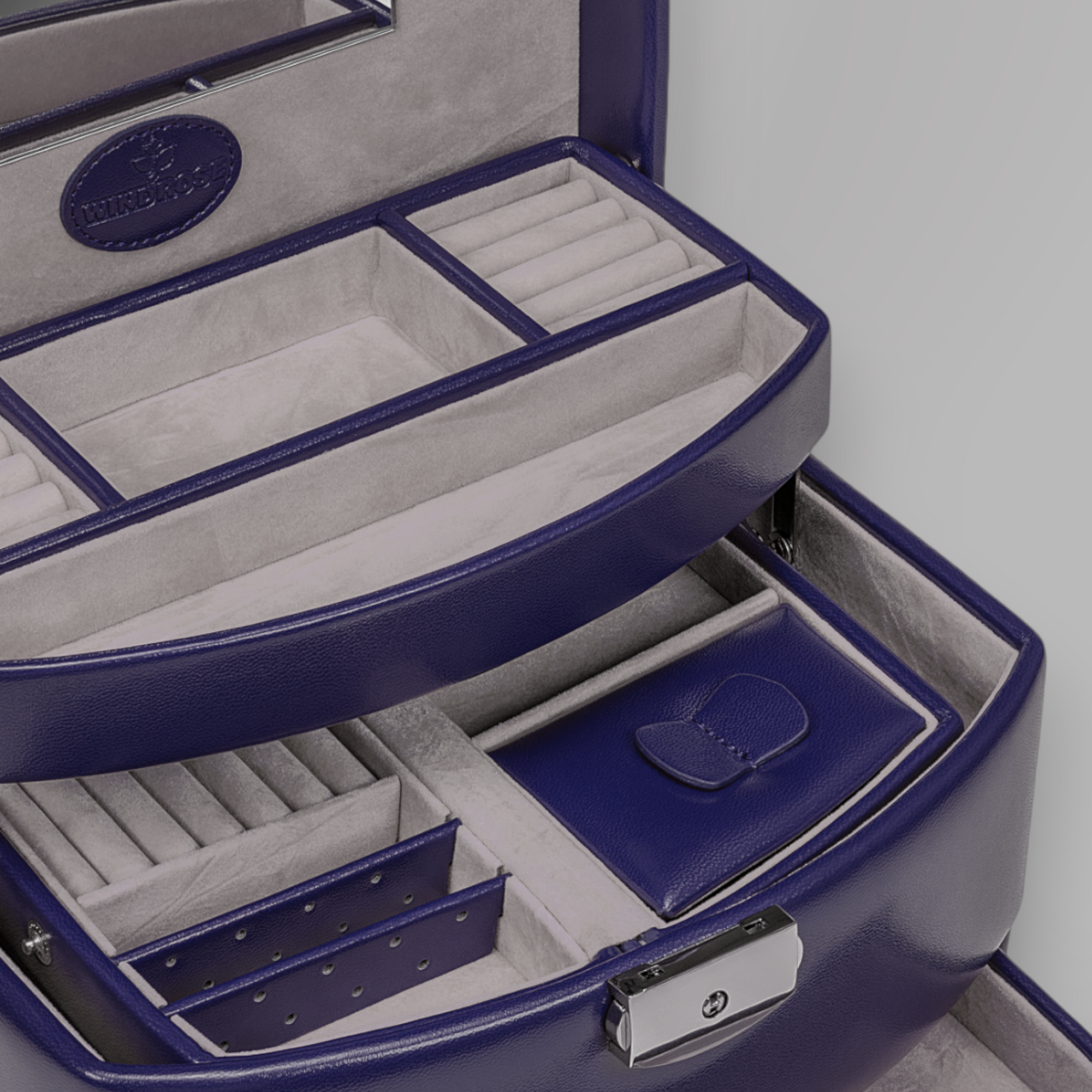 Portagioie automatico con inserto da viaggio Merino Moda / blu scuro