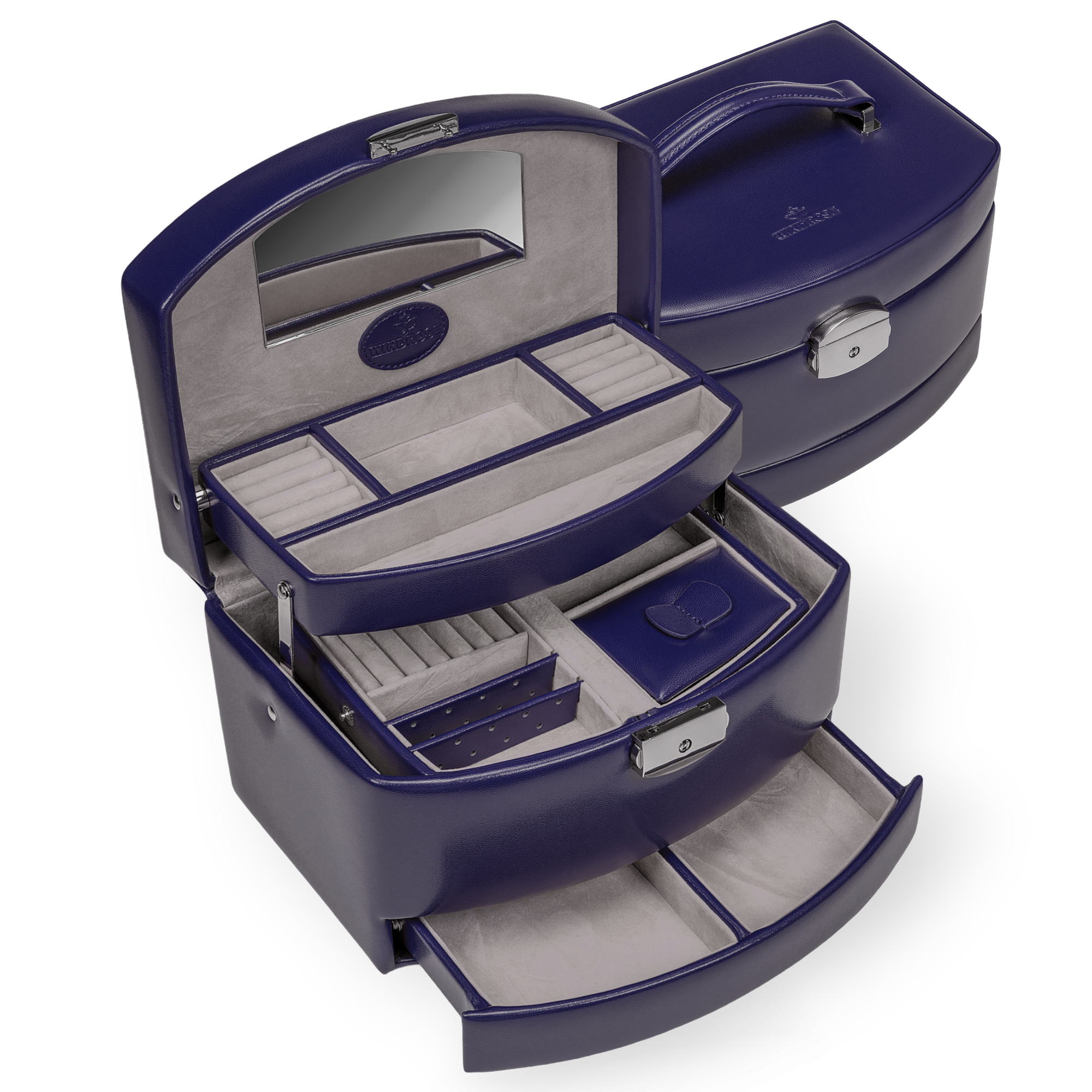 Portagioie automatico con inserto da viaggio Merino Moda / blu scuro