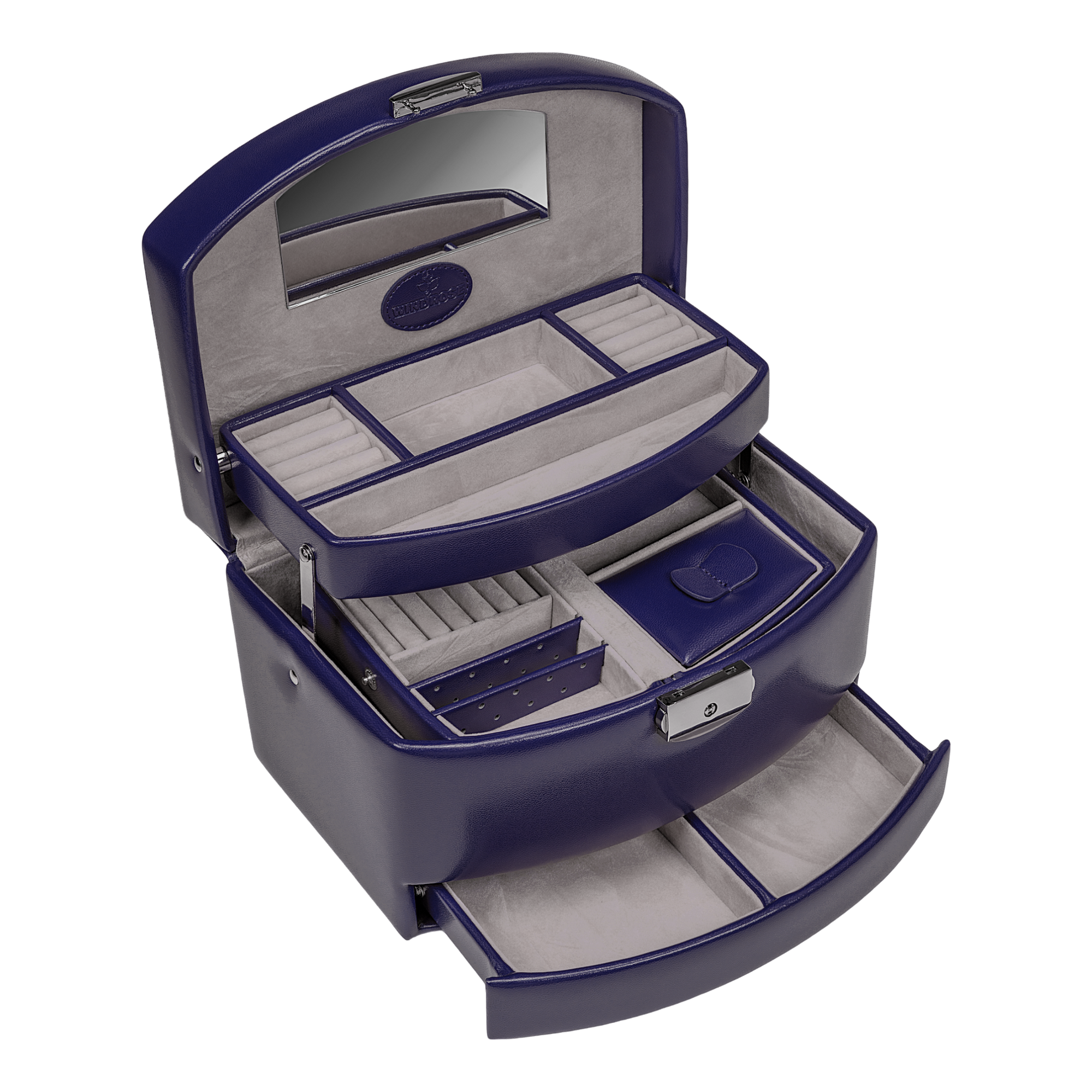 Portagioie automatico con inserto da viaggio Merino Moda / blu scuro