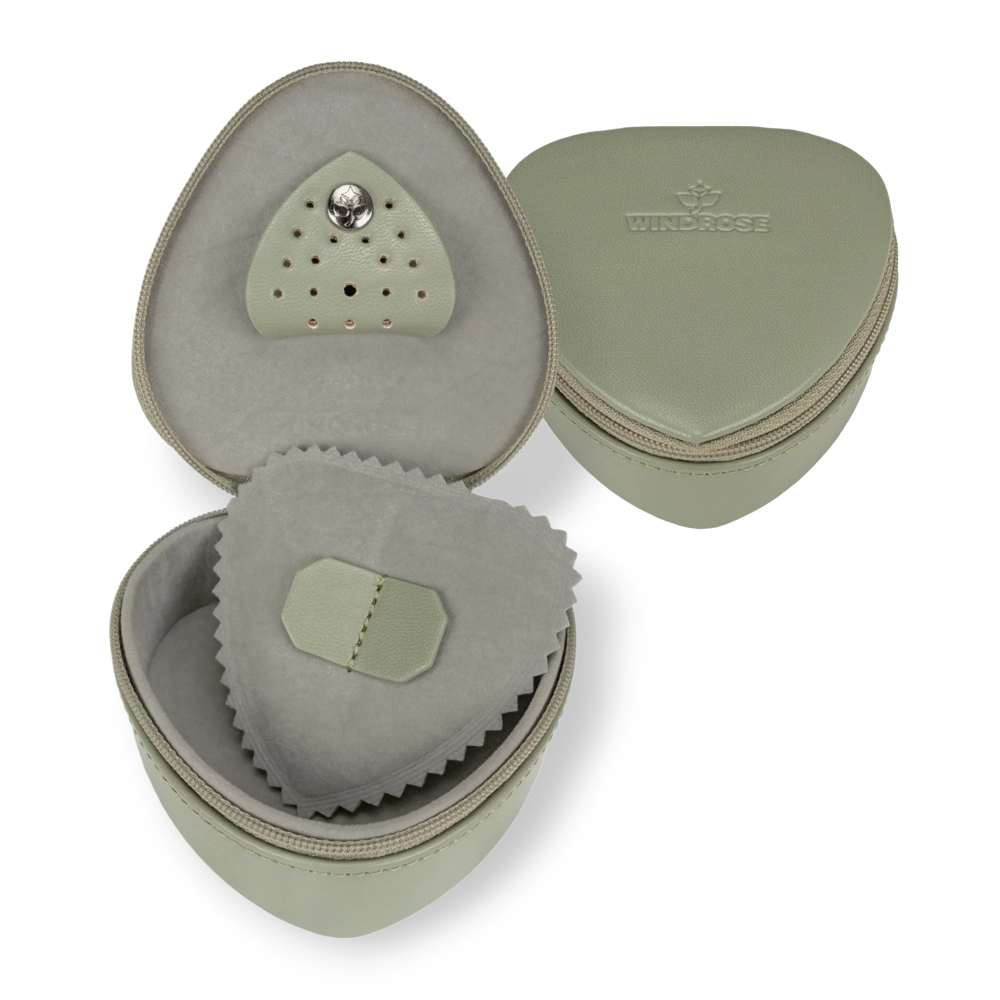Scatola a cuore piccola Merino Moda / salvia