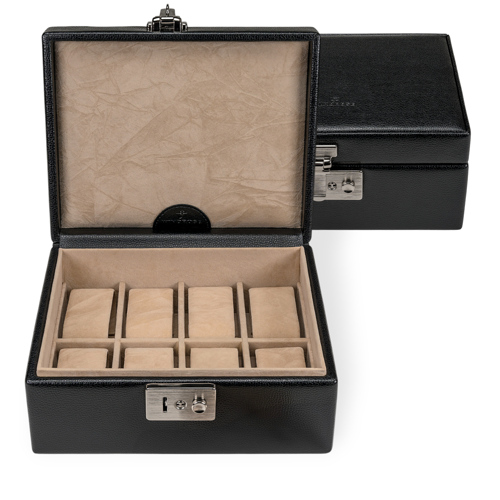 Scatola per orologi Beluga / nero (pelle)