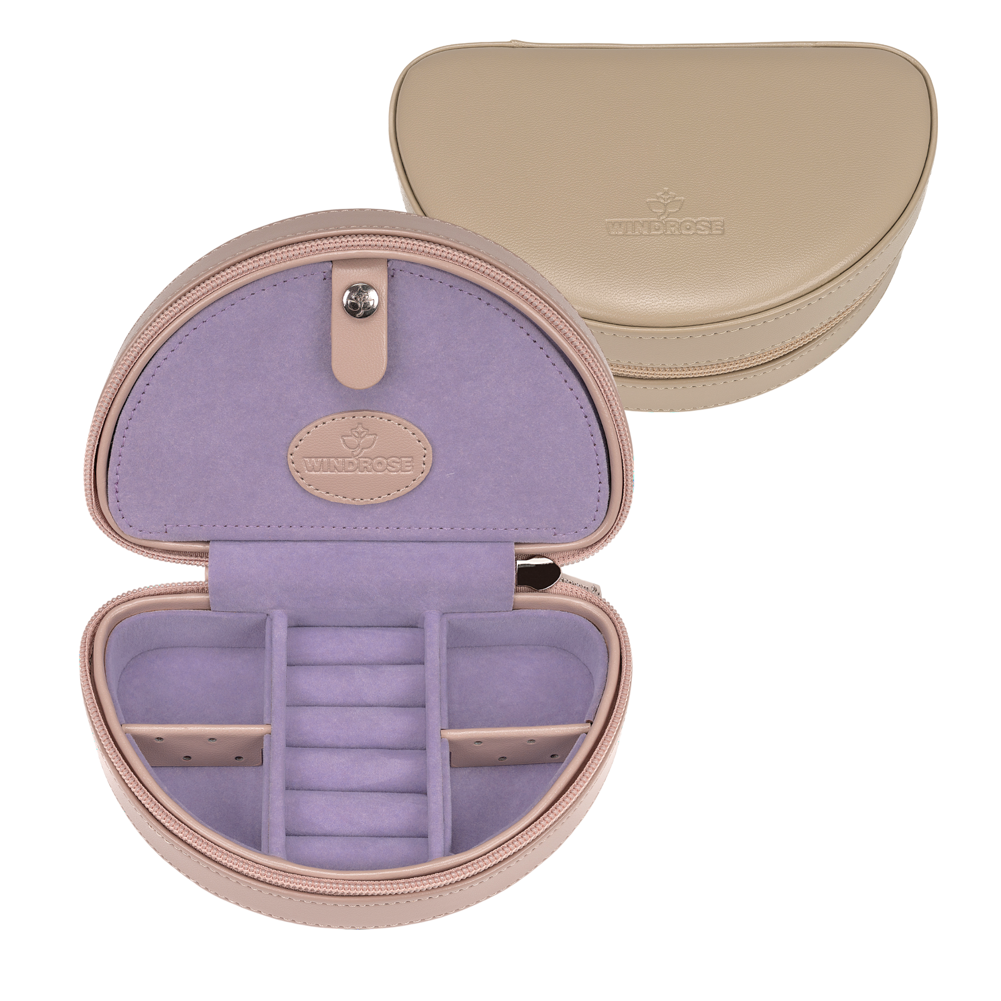 Petite boîte à bijoux avec fermeture éclair Merino Moda / beige