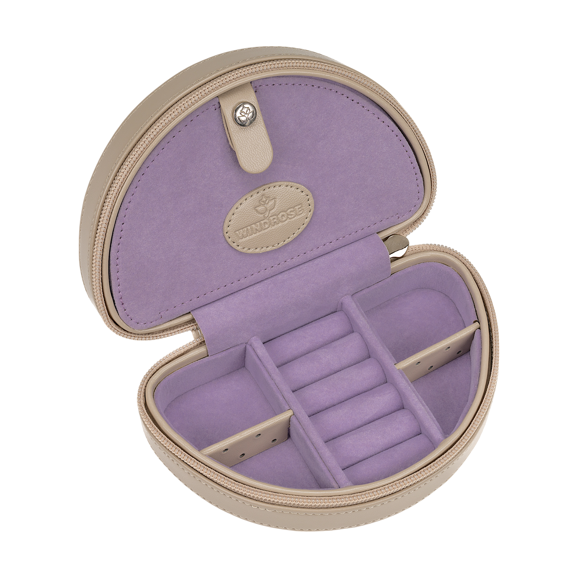 Petite boîte à bijoux avec fermeture éclair Merino Moda / beige
