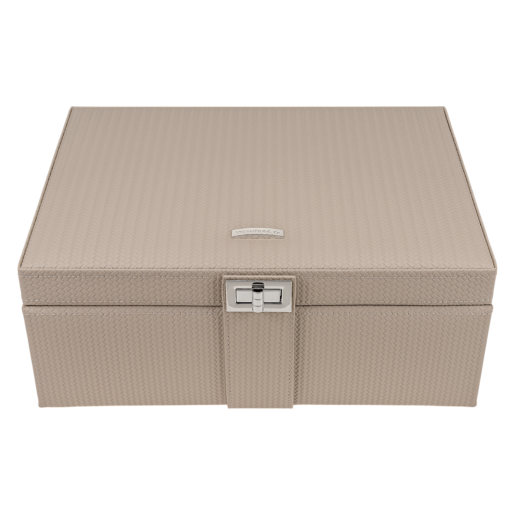 Coffret à bijoux L avec insert Corbello / taupe