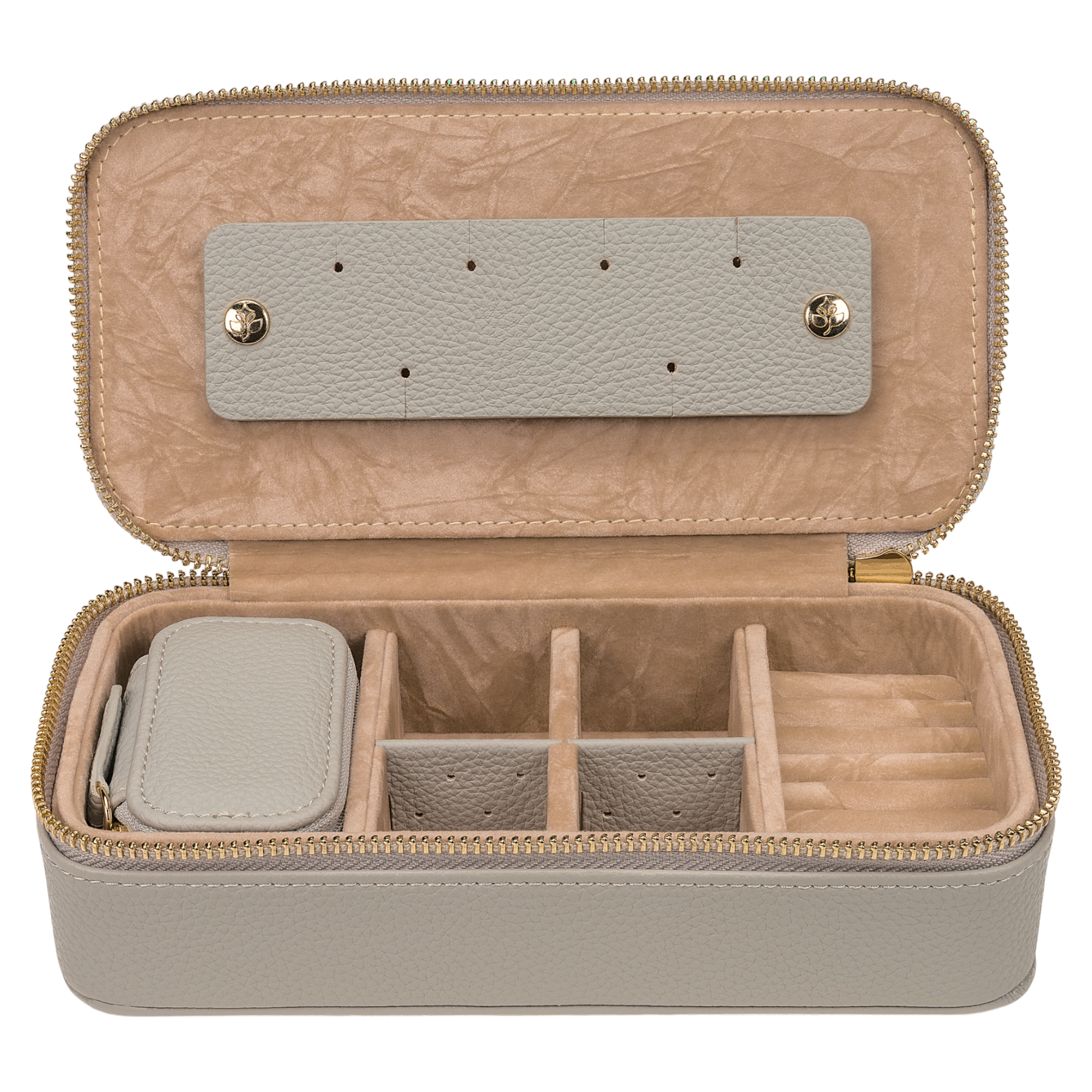 Portagioie M con zip Aurora / grigio chiaro