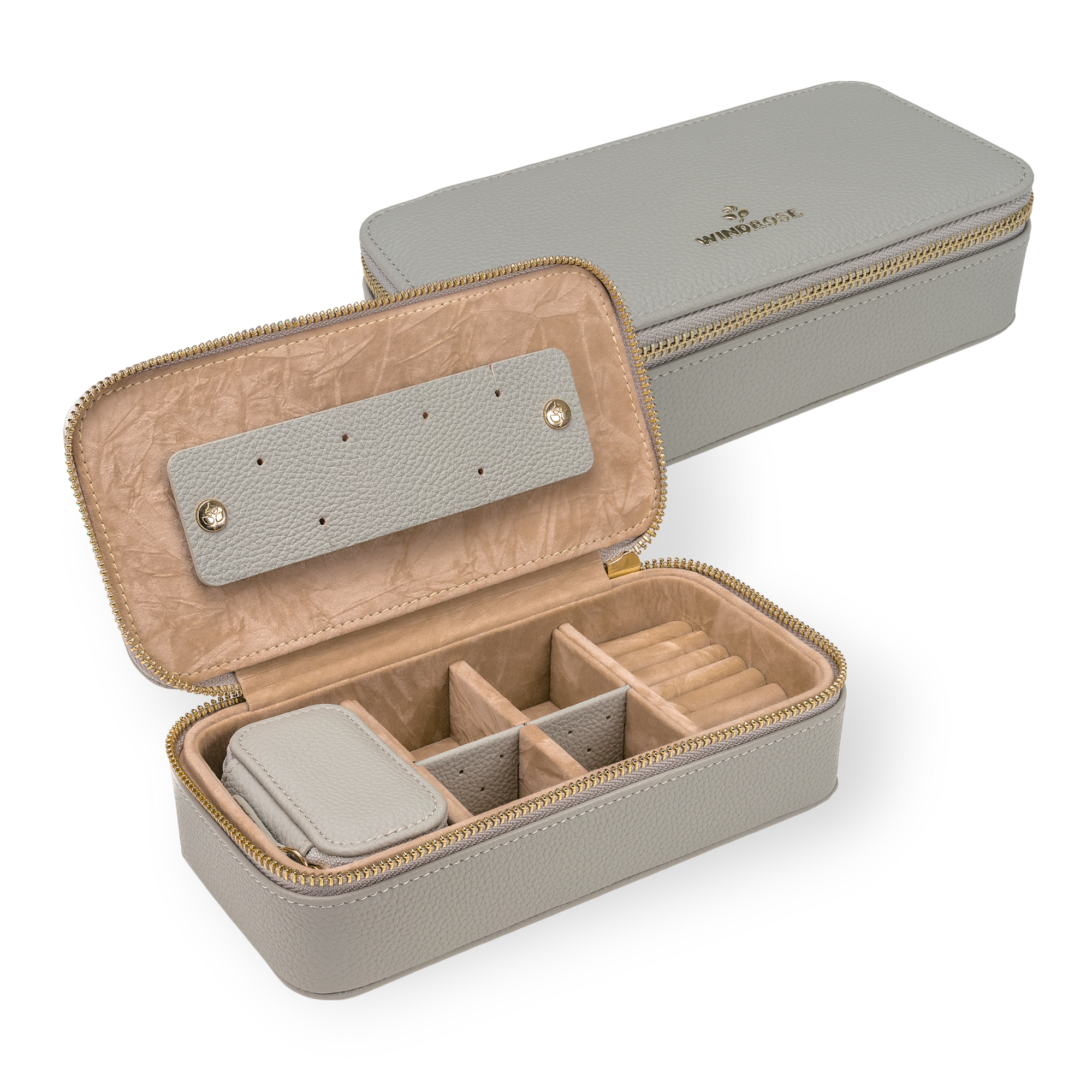 Portagioie M con zip Aurora / grigio chiaro