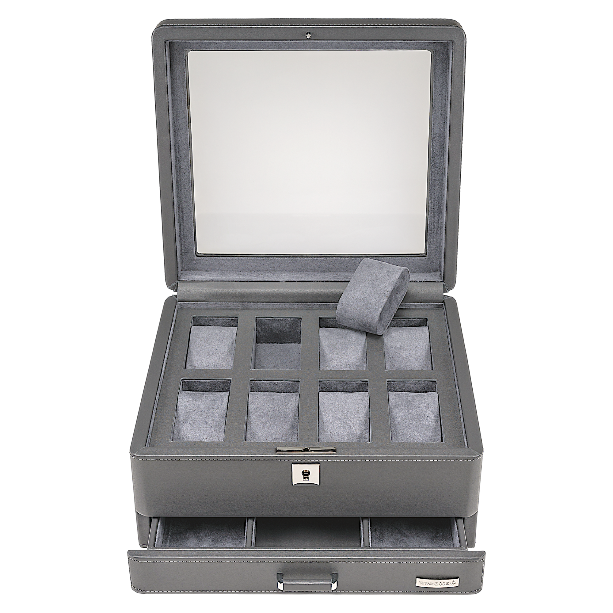 Custodia per 8 orologi 8 orologi Tempora / grigio (pelle riciclata)