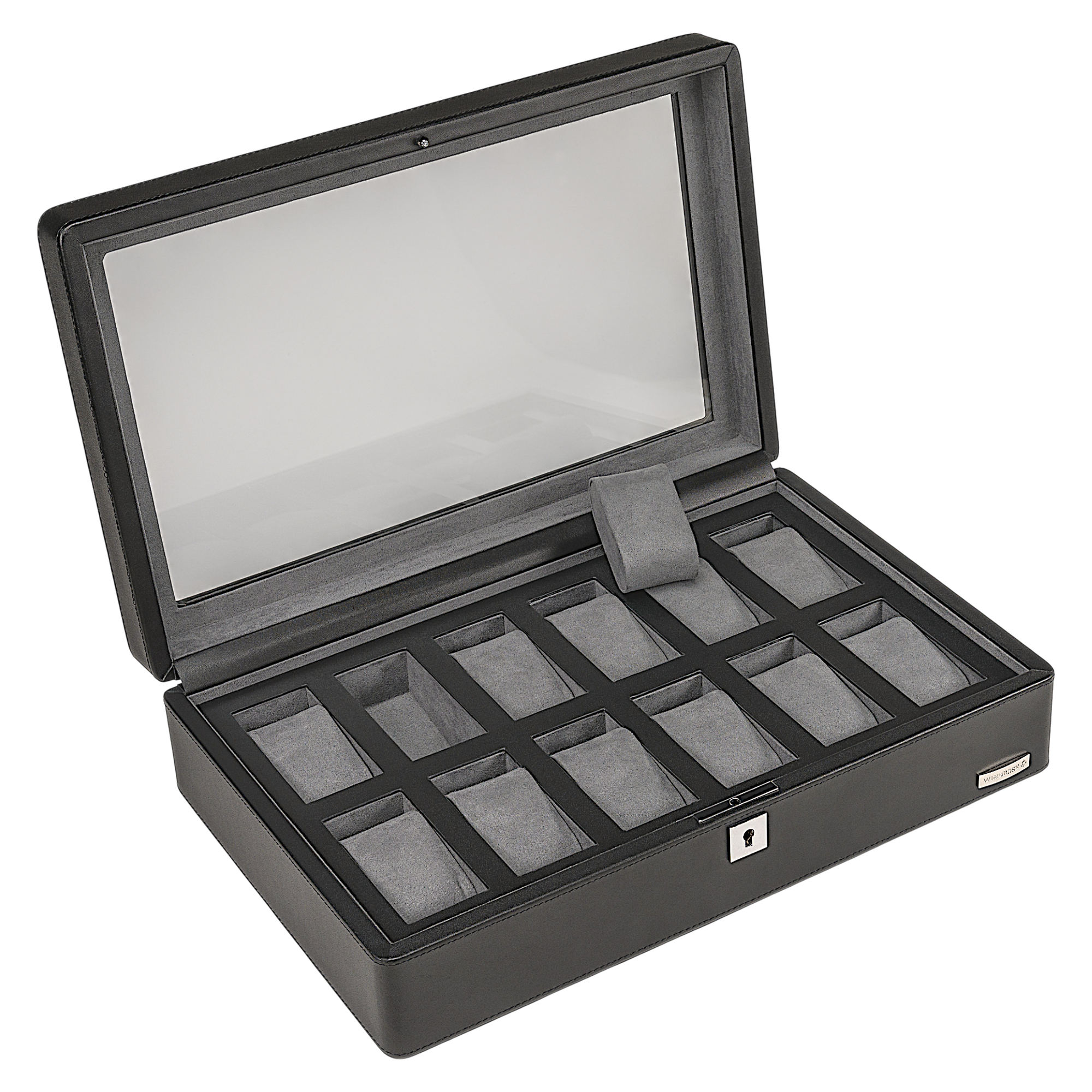 Étui à montres pour 12 montres 12 montres Tempora / gris (cuir recyclé)