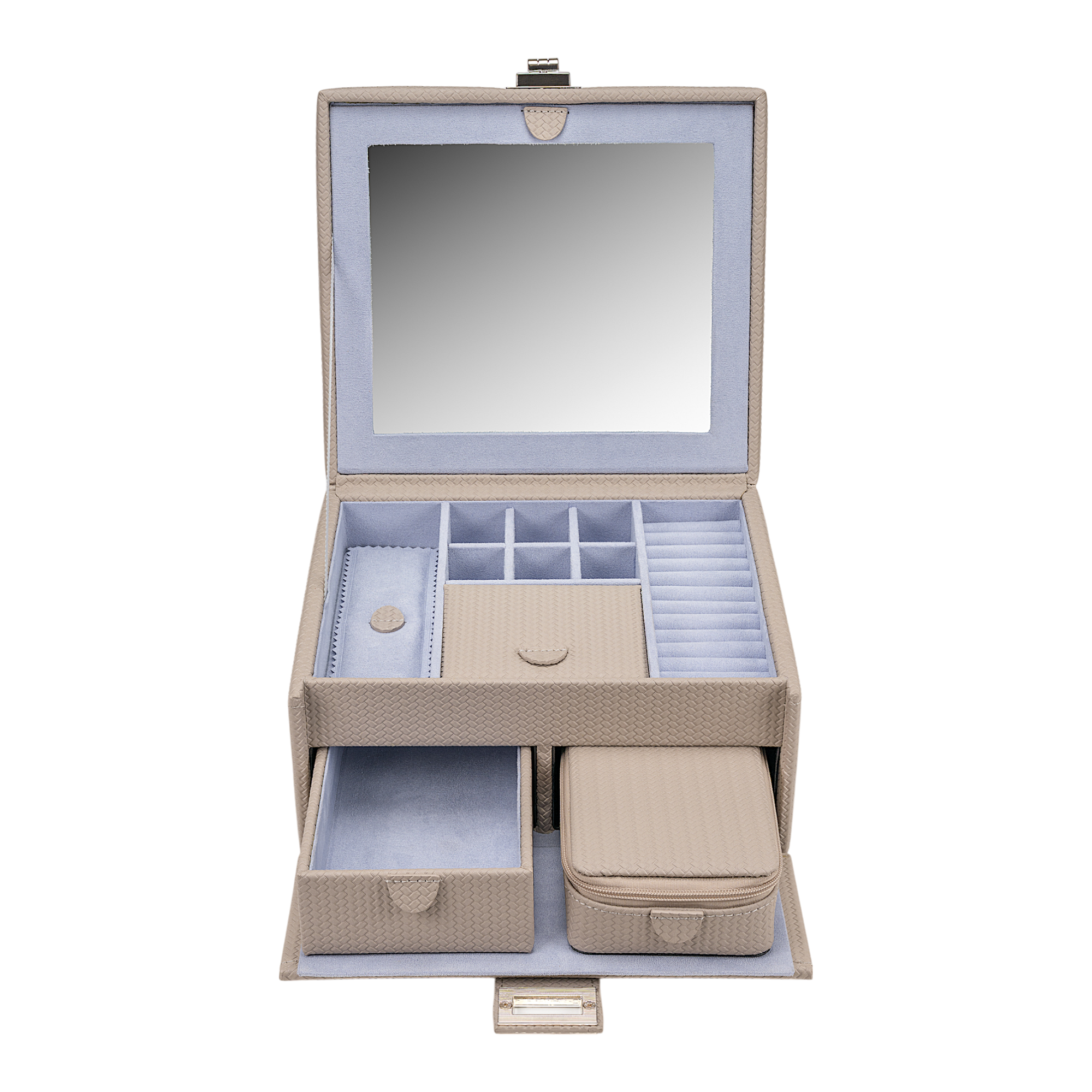 Coffret à bijoux M avec insert Corbello / taupe