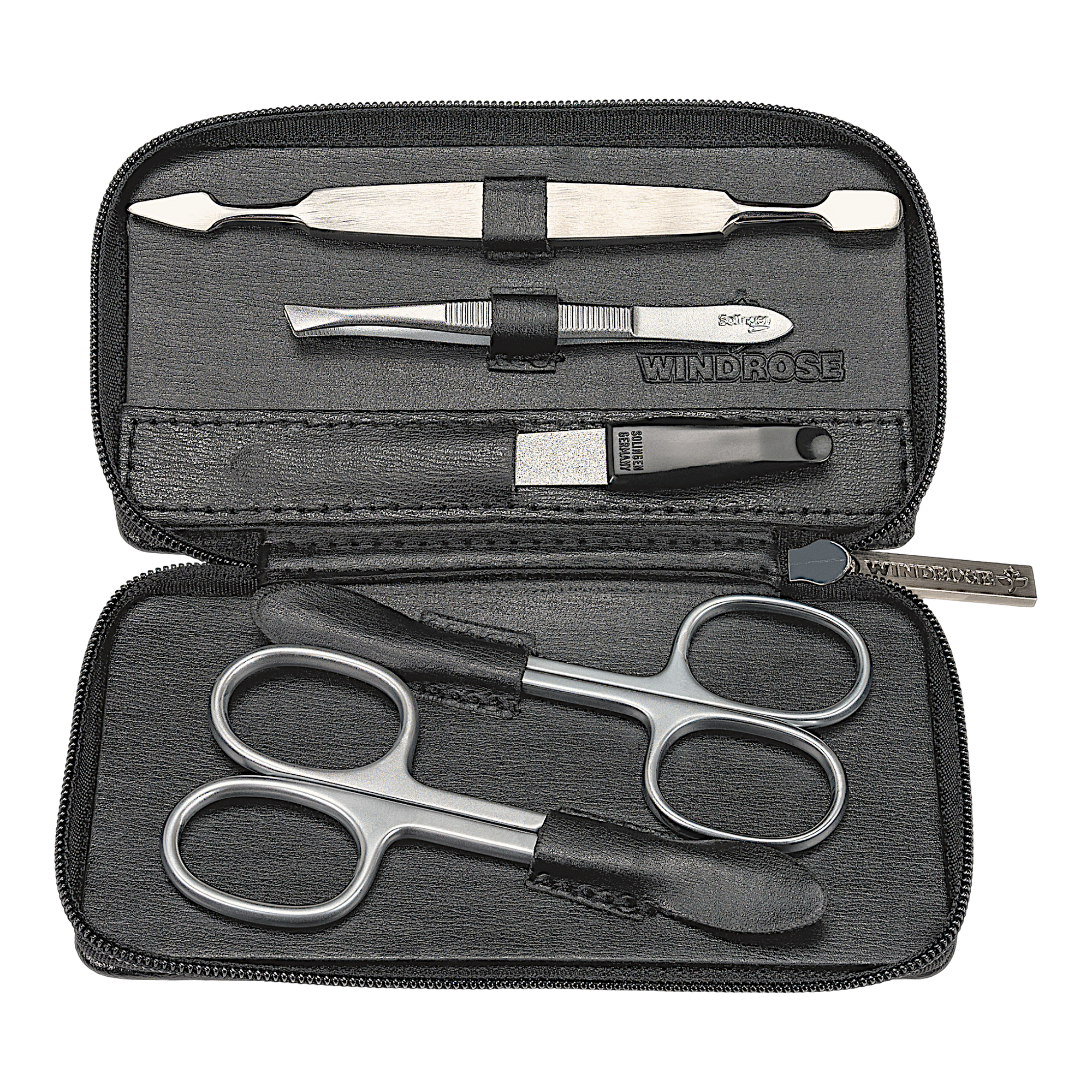 Trousse de manucure Ambiance 5 pièces / noir (cuir)