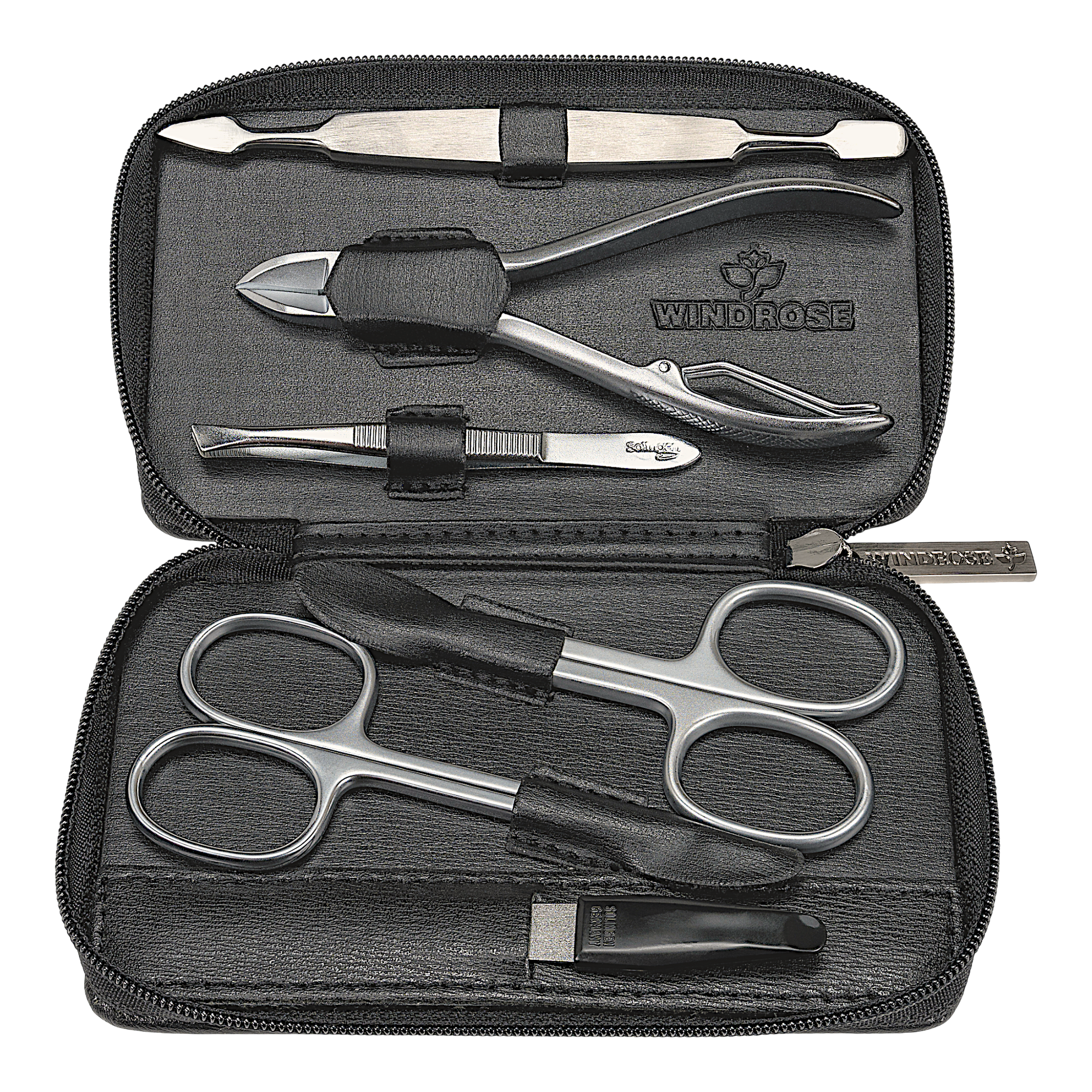 Trousse de manucure Ambiance 6 pièces / noir (cuir)