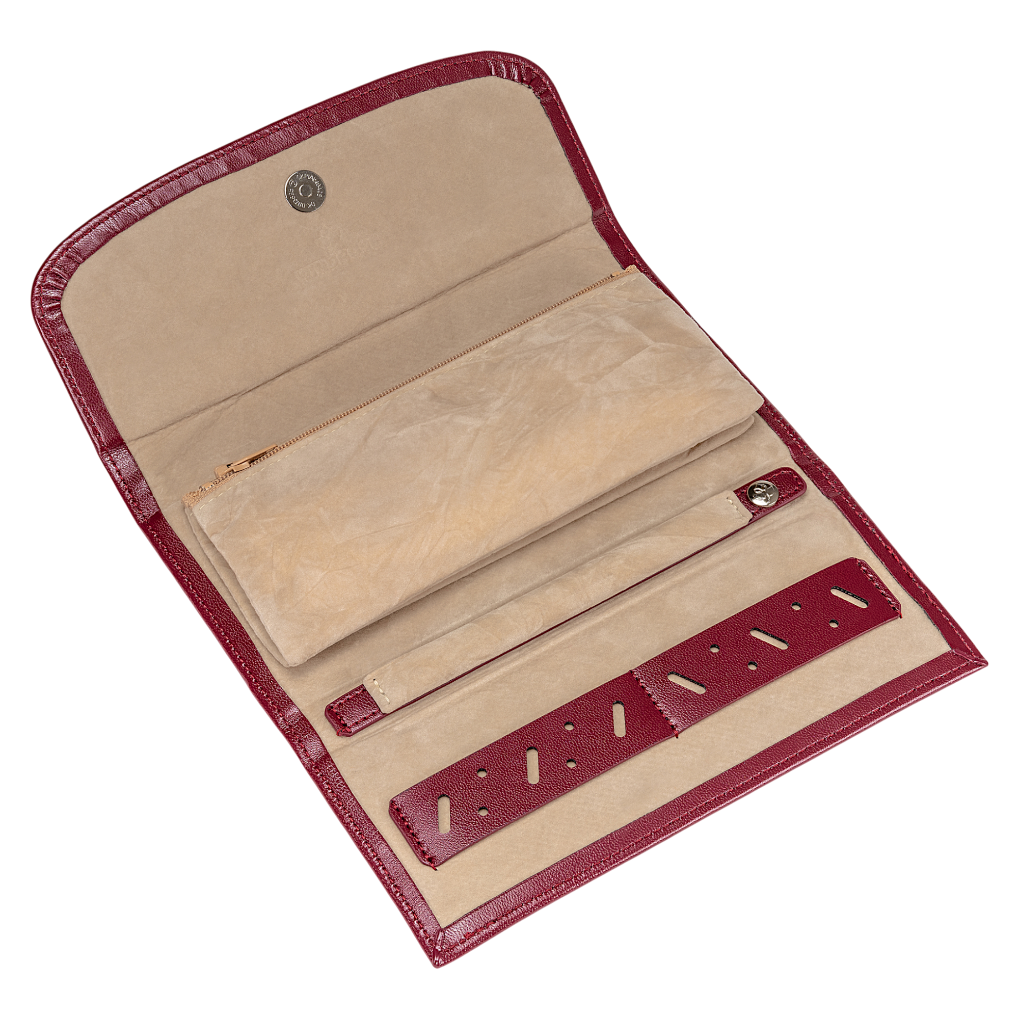 Borsa per gioielli in merino / rosso