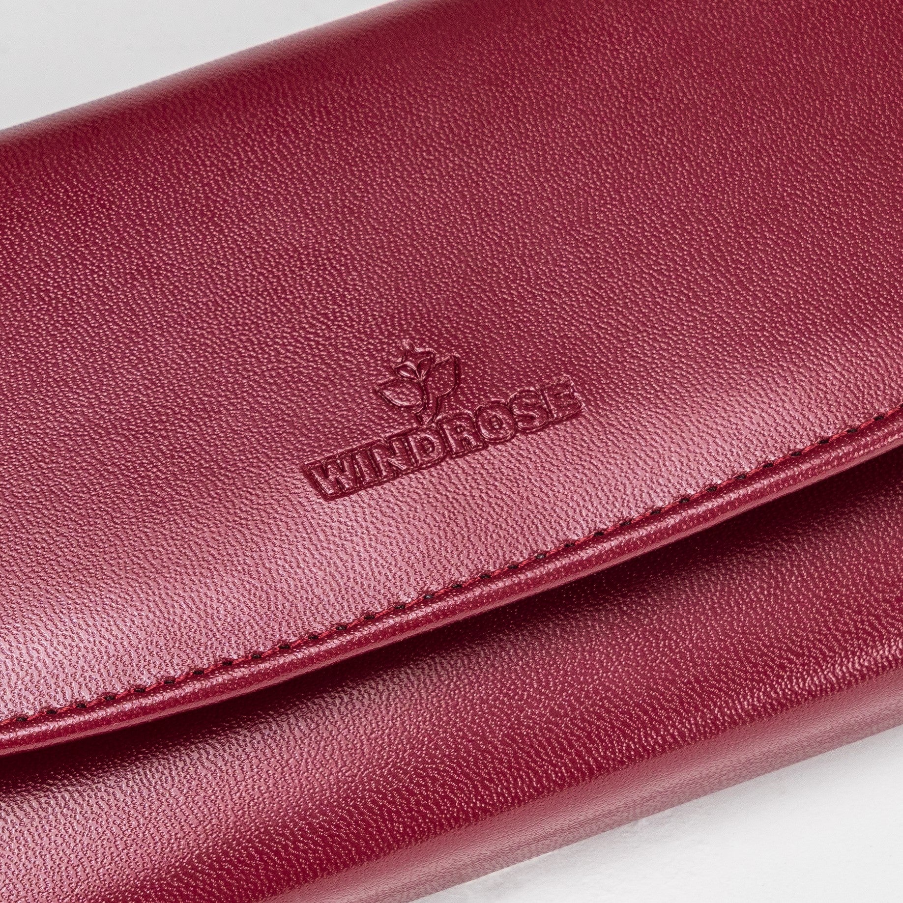 Borsa per gioielli in merino / rosso