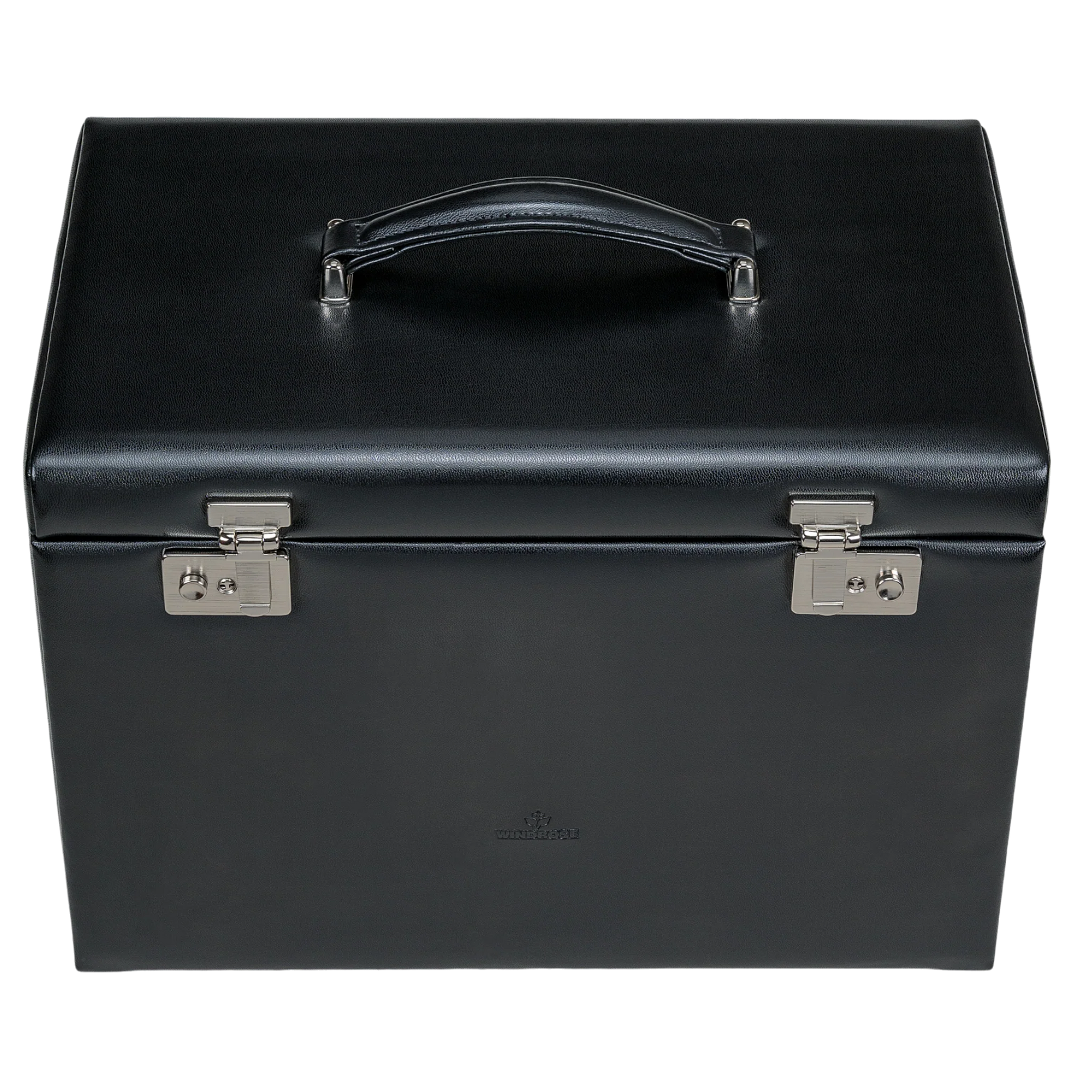 Coffret à bijoux XXL avec pochette à bijoux intégrée Mérinos / noir
