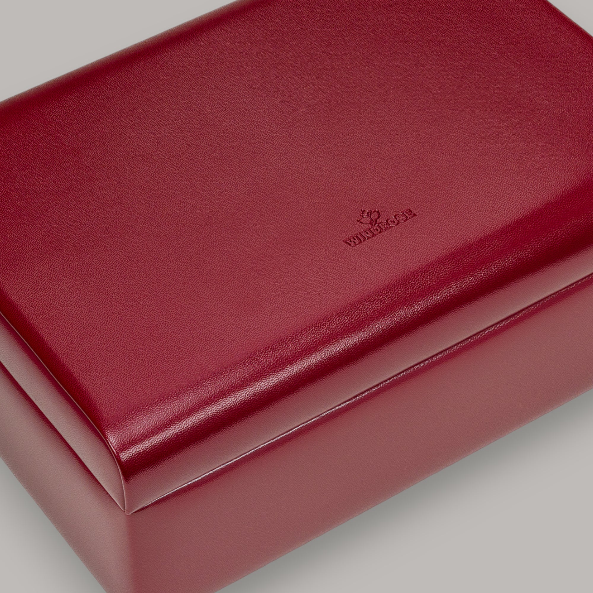 Charmbox mit 2 herausnehmbaren Einsätze Merino / rot