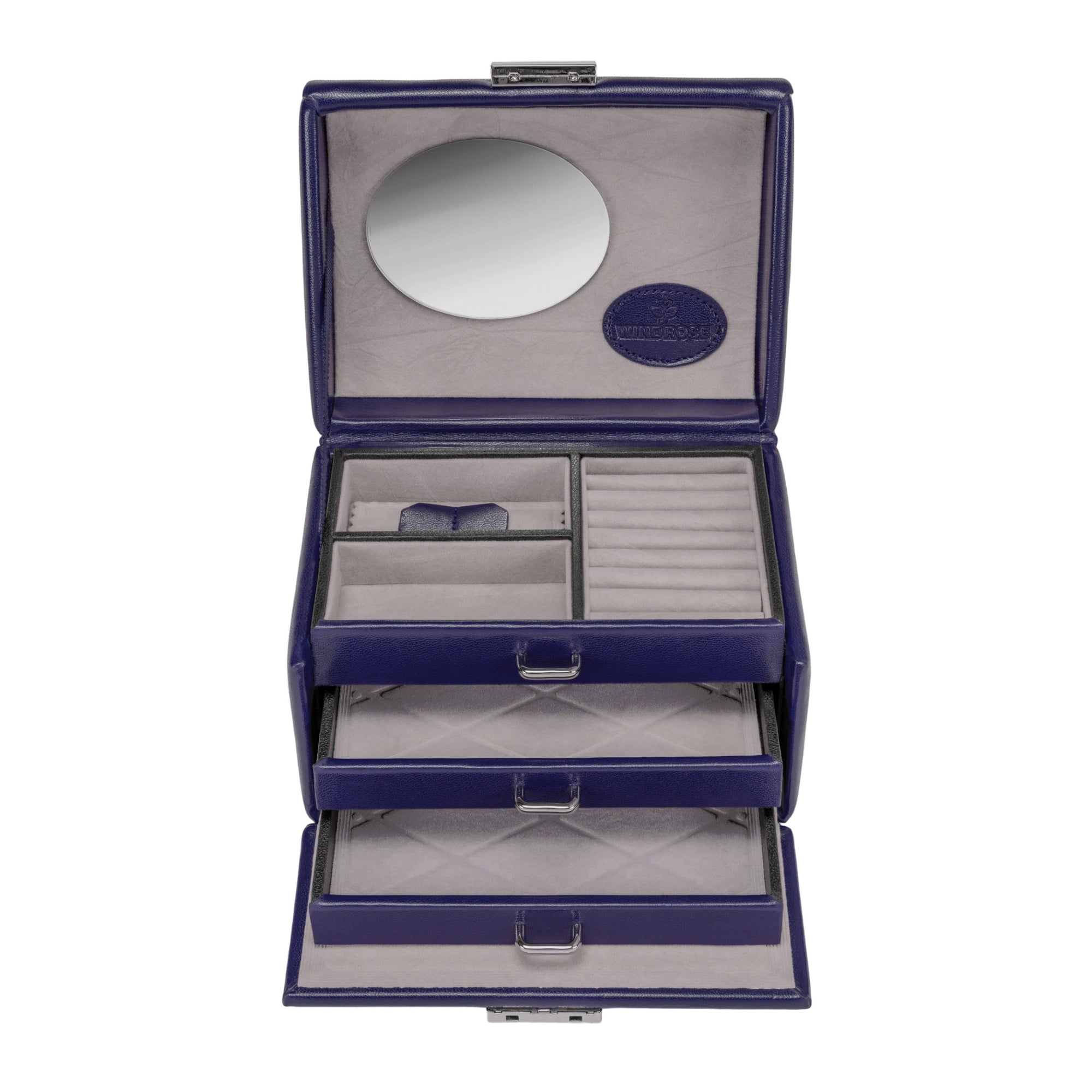 petit coffret à bijoux Merino Moda / bleu foncé