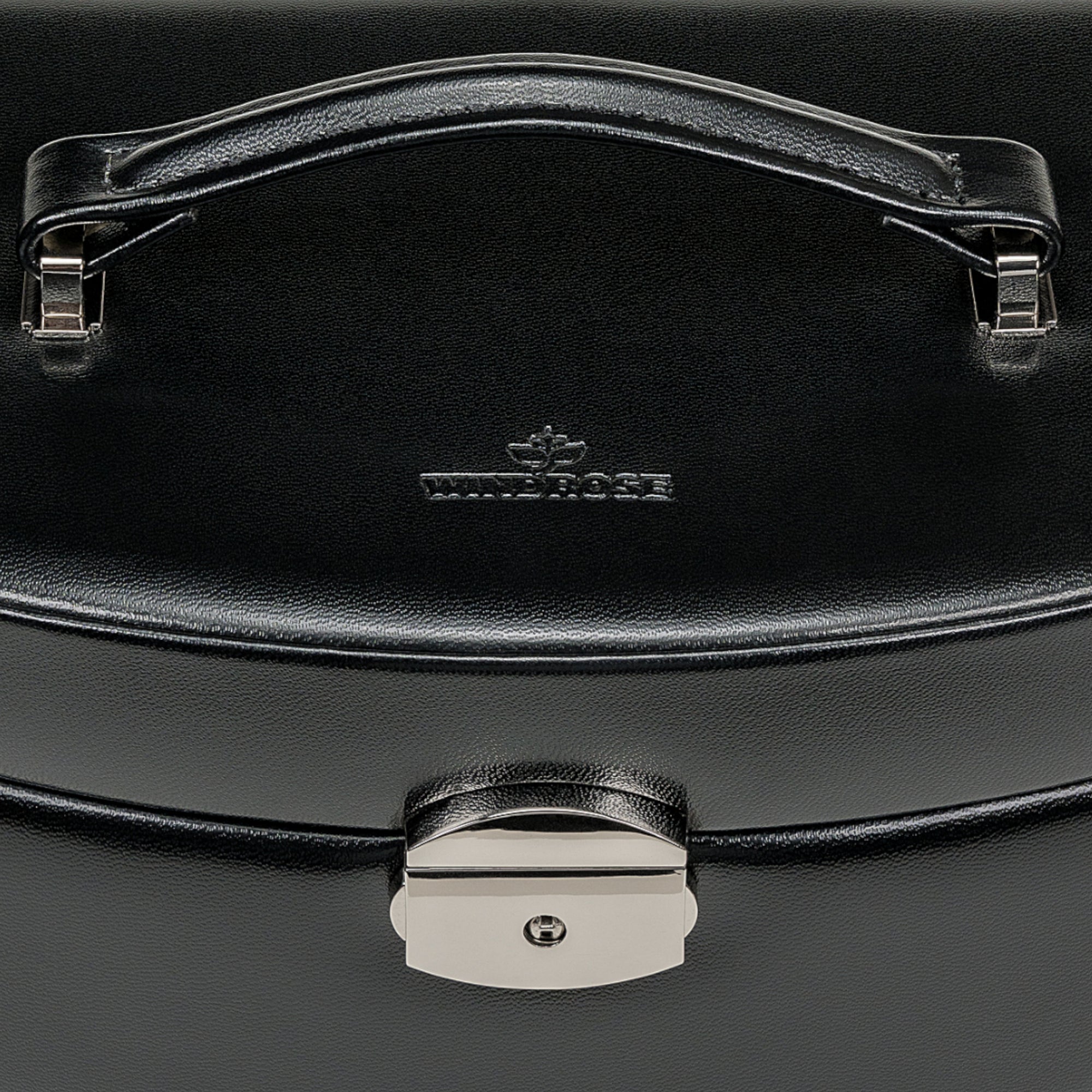 Coffret à bijoux automatique avec insert de voyage Merino / noir