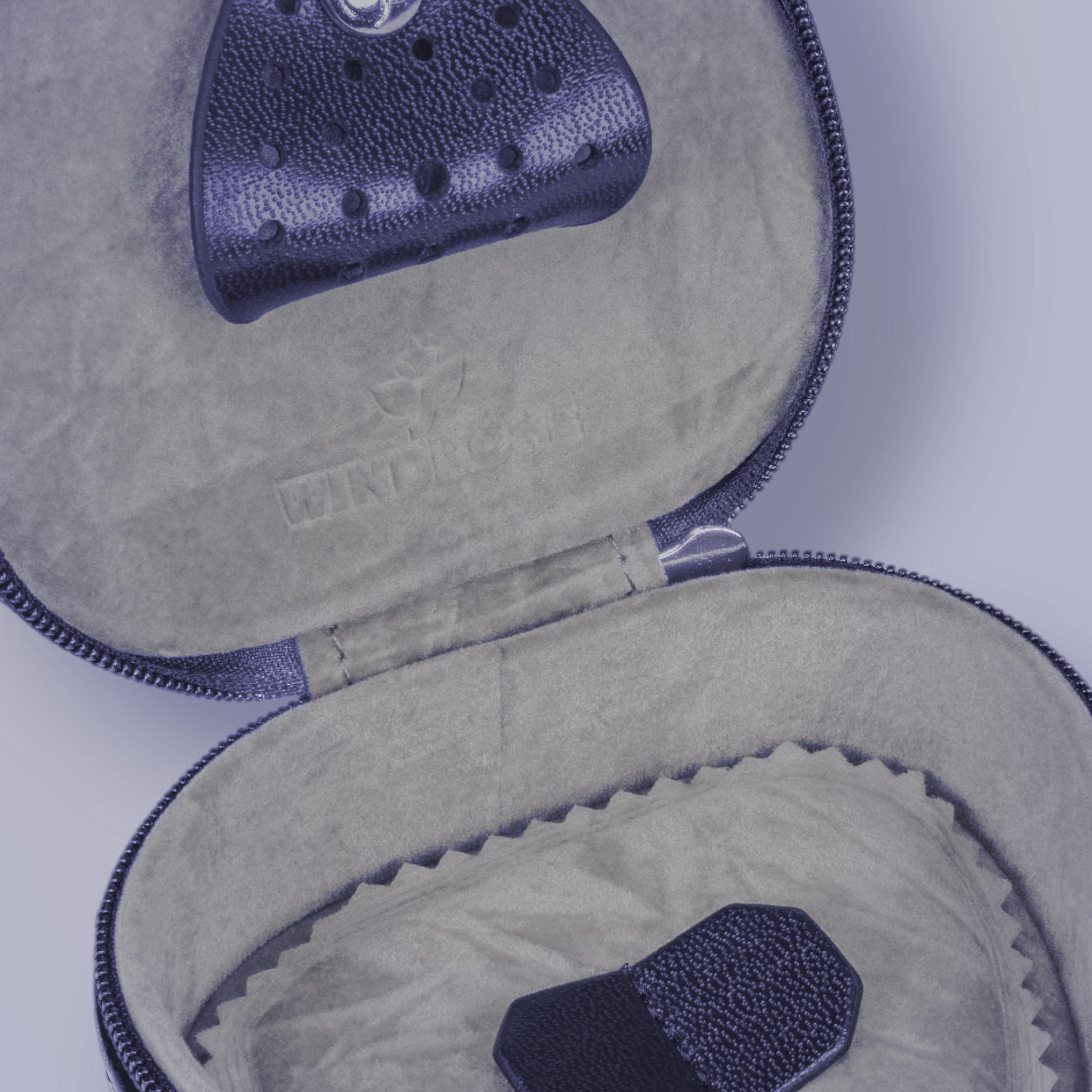 Petite boîte à cœur Merino Moda / bleu foncé