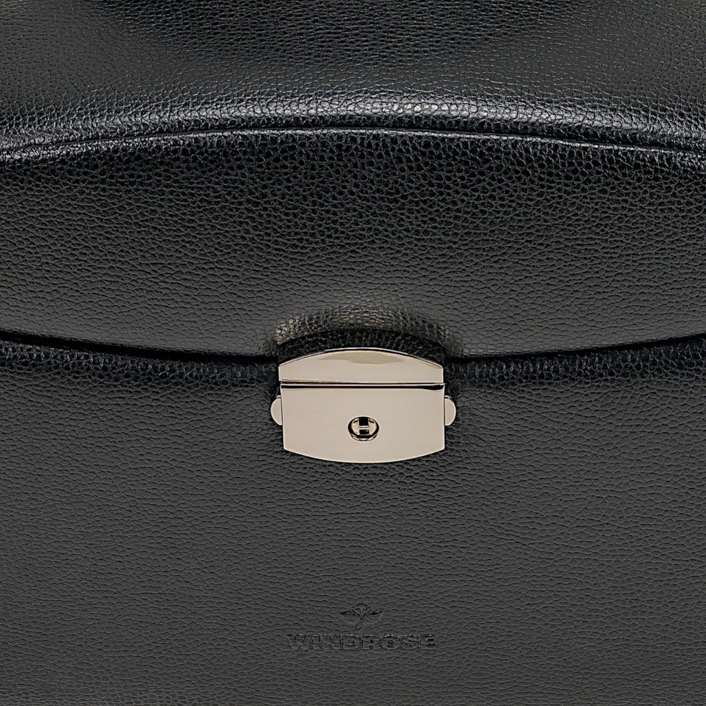 Schmuckkoffer beluga / schwarz (Leder)