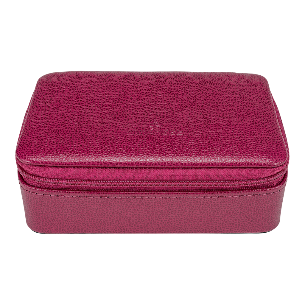 Schmuckdose beluga / beere (Leder)