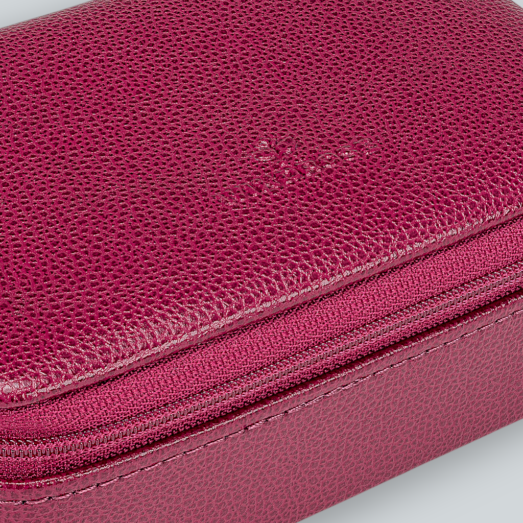 Schmuckdose beluga / beere (Leder)