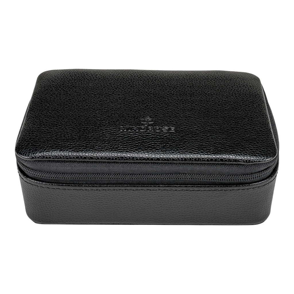 Schmuckdose beluga / schwarz (Leder)