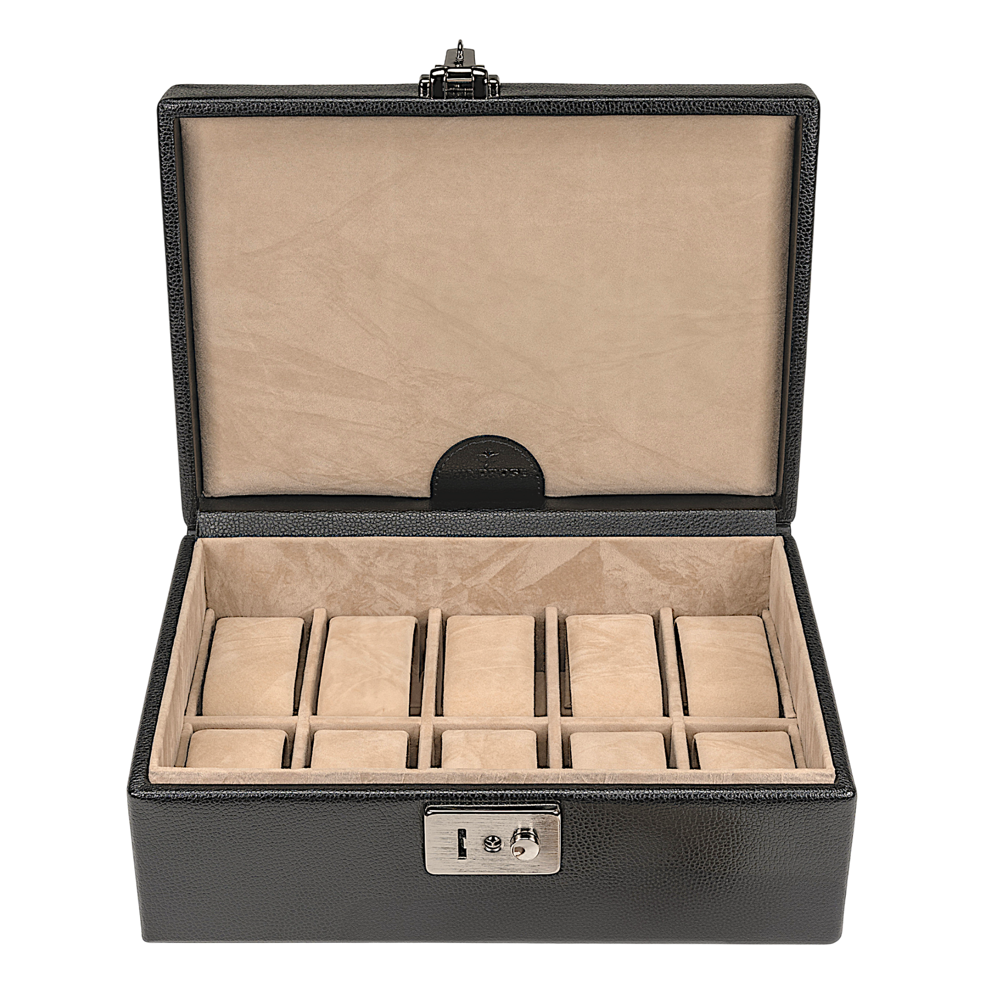 Coffret à montres Beluga / noir (cuir)