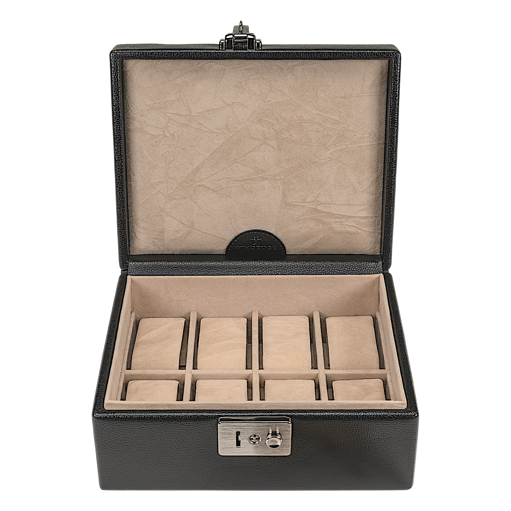 Scatola per orologi Beluga / nero (pelle)