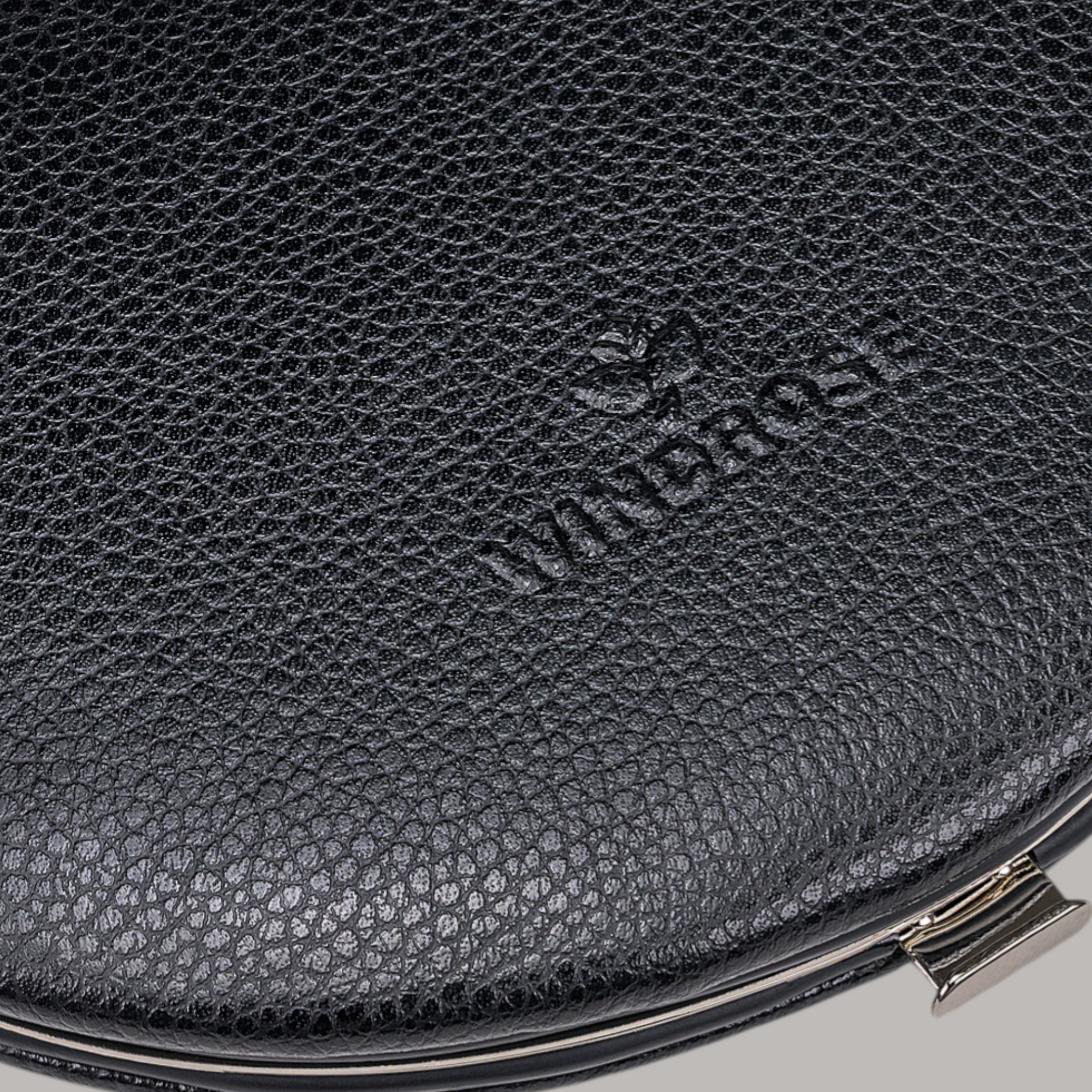 5-teilig Maniküretui beluga / schwarz (Leder)