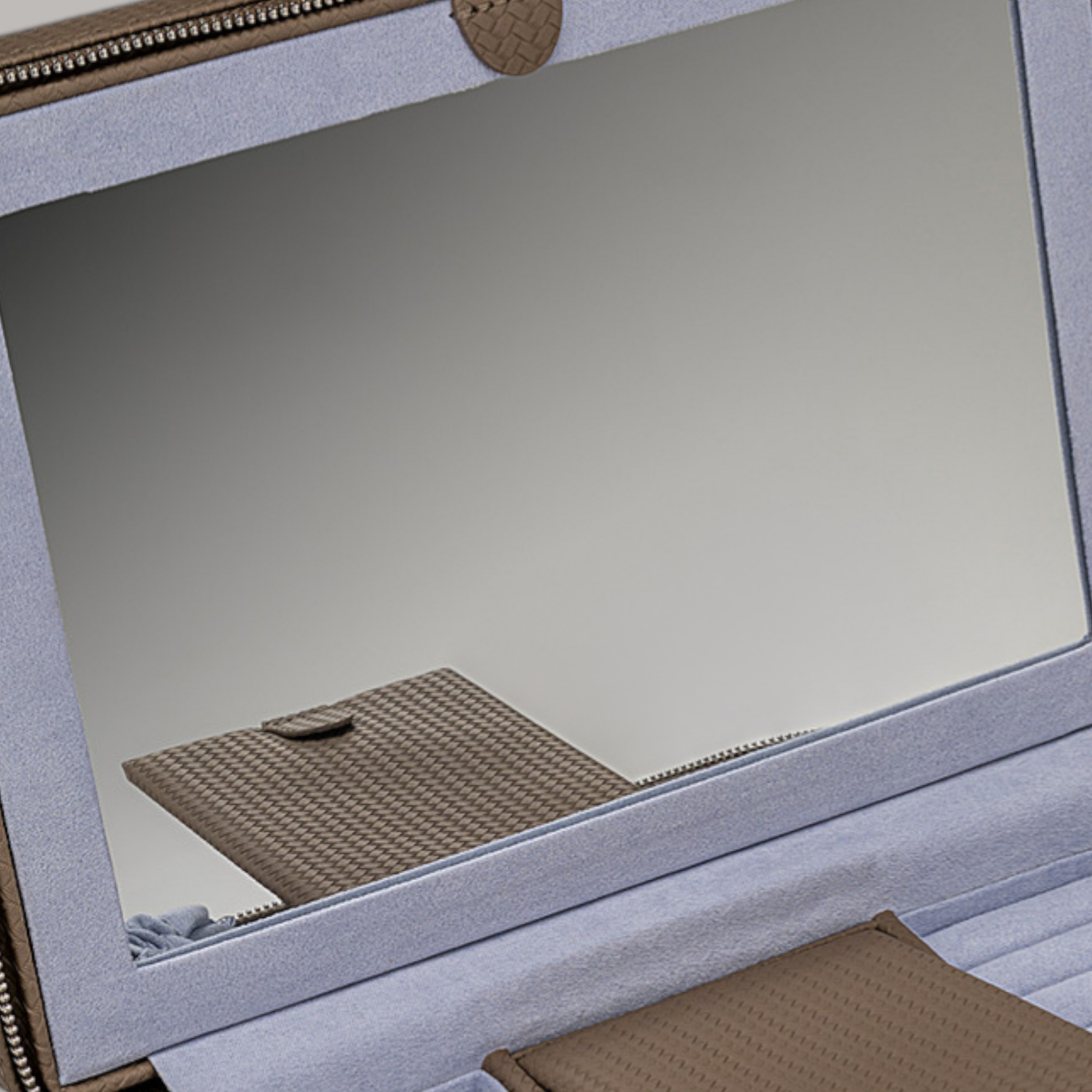 Boîte à bijoux zippée Corbello / mocca